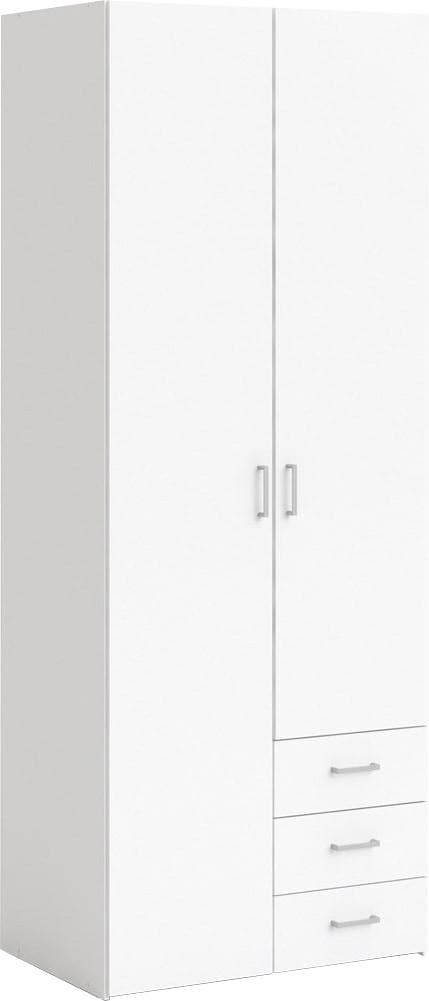 INOSIGN Kleiderschrank Space Weiß 2-türig mit 3 Schubladen