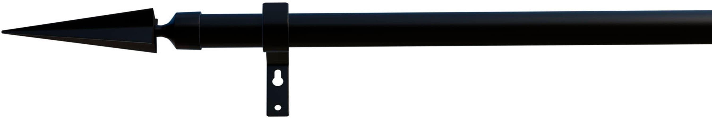 INDEKO Gardinenstange Parma Schwarz 400cm Stahl
