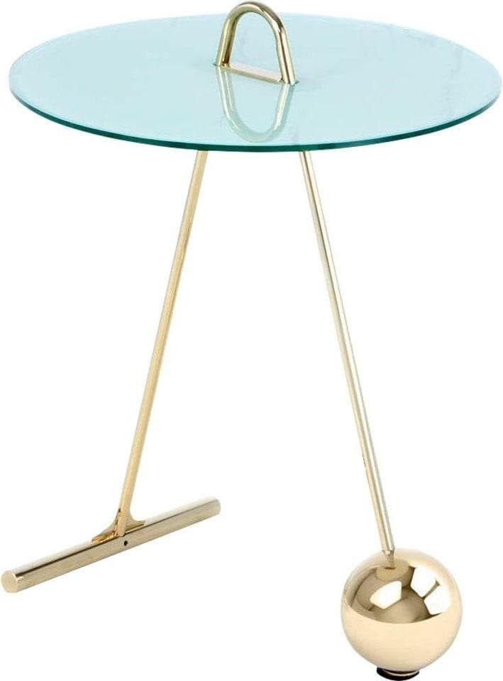 Kayoom Beistelltisch Pendulum 525 Weiß Gold Marmoroptik