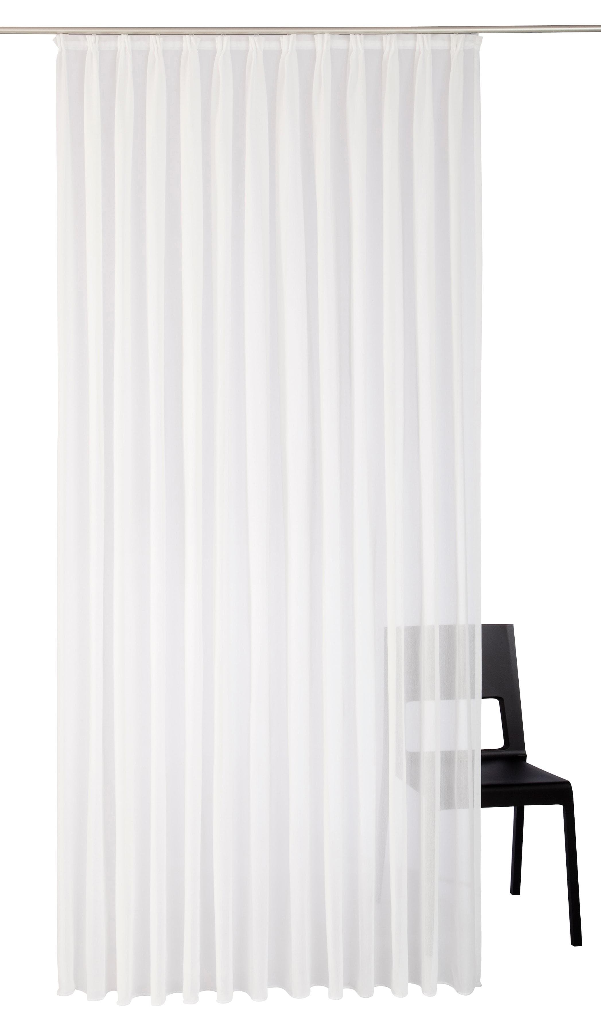WIRTH Audrey Gardine Weiß Polyester Faltenband 1:3