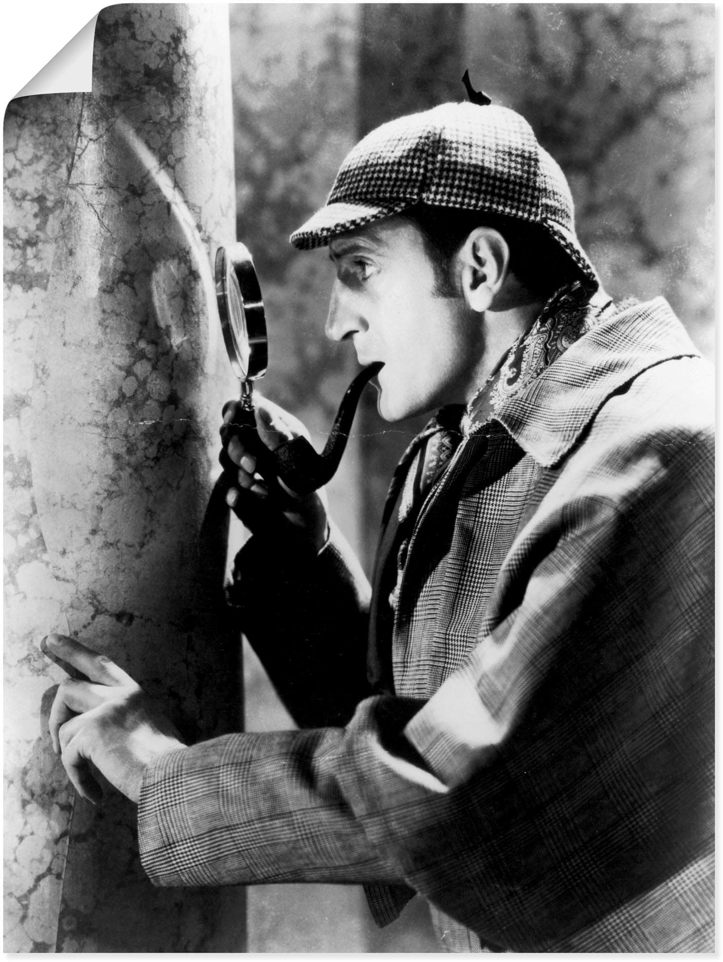 Artland Wandbild Sherlock Holmes 1939 Schwarz