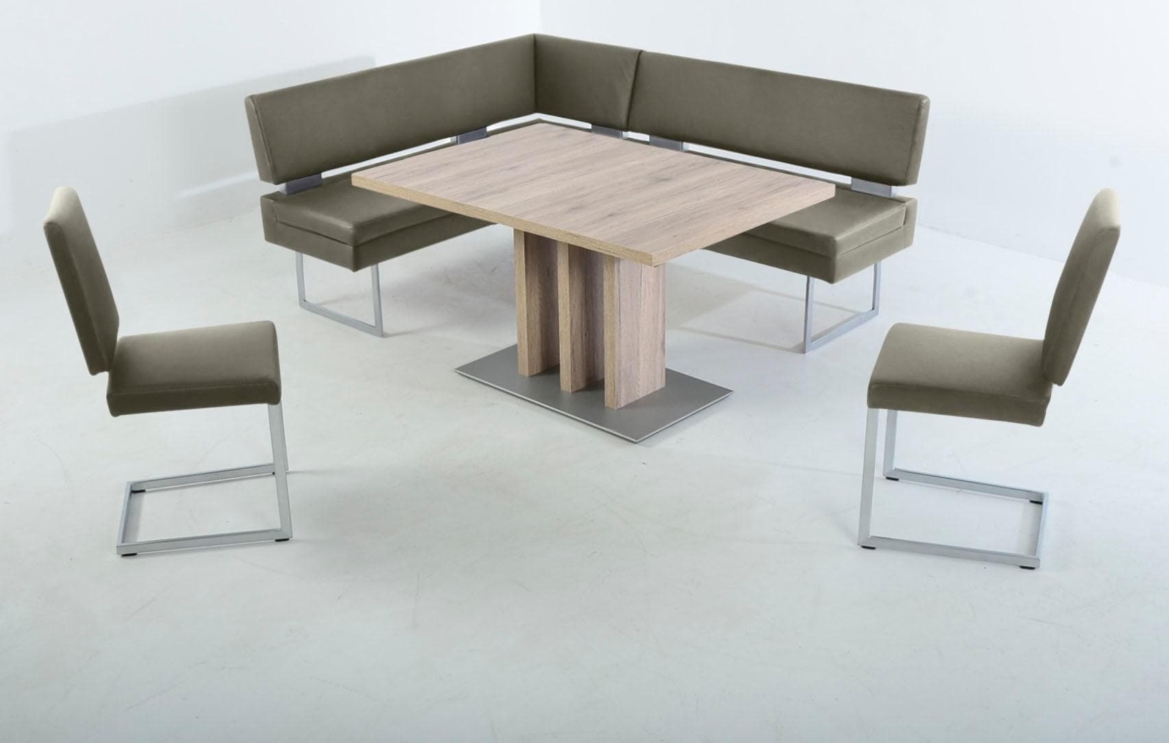 K+W Komfort & Wohnen Essgruppe Santiago mit Eckbank und Lederbezug