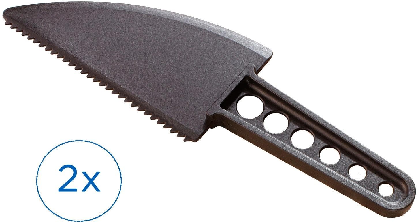 Tortenmesser RUCO Schwarz Kunststoff Kochmesser Antikratz-Tortenmesser/Tortenheber 2er Set