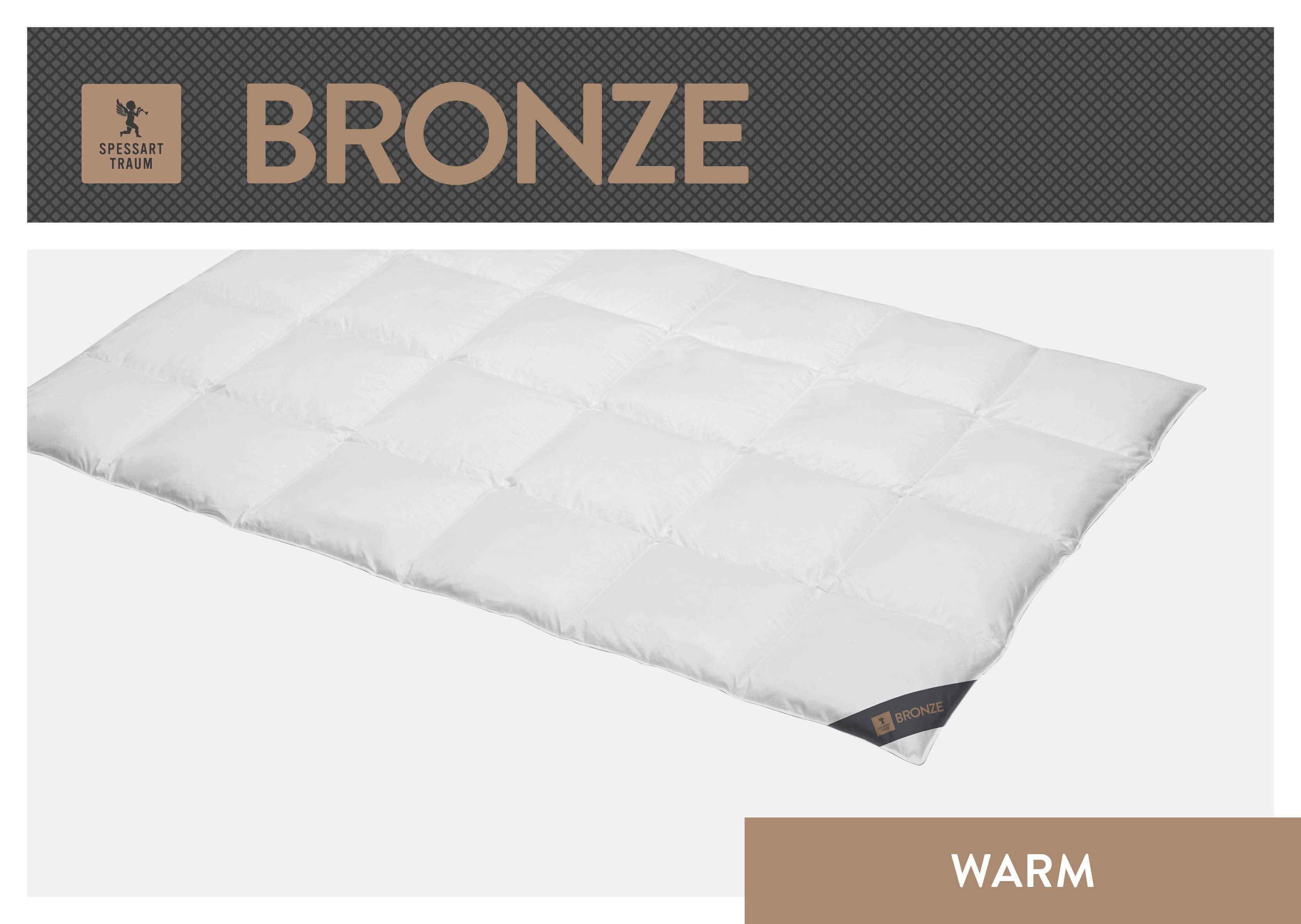 Daunenbettdecke SPESSARTTRAUM Weiß 200x200cm Baumwolle Daunenfüllung