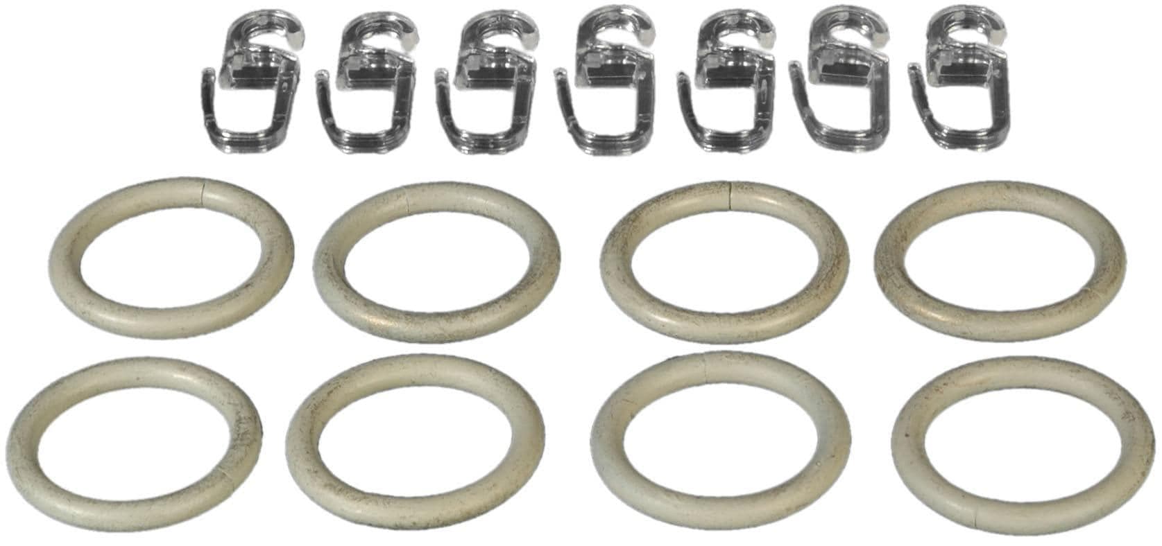 LIEDECO Gardinenring Gr. 1 Weiß/Gold Metall Ø 16mm