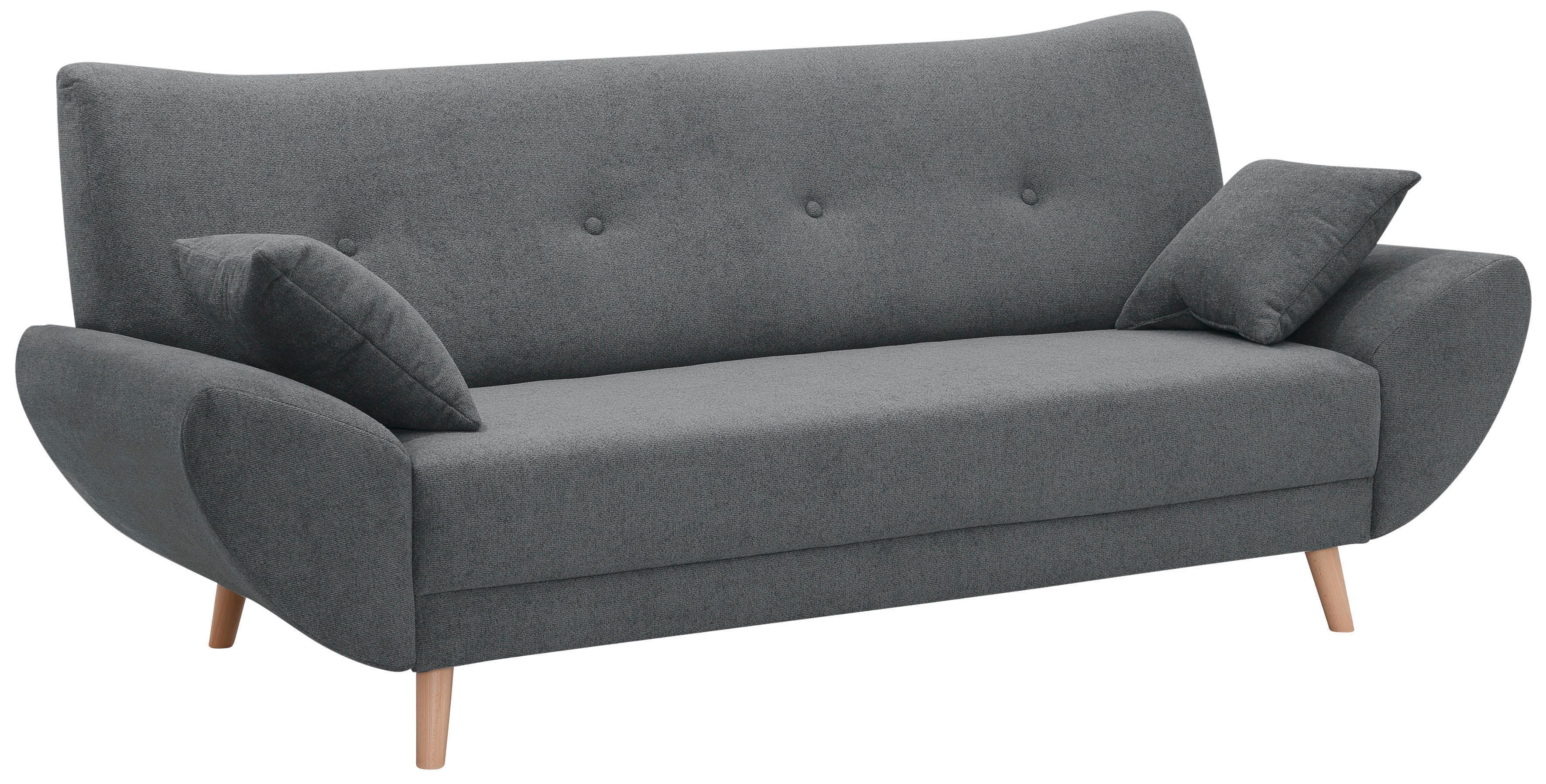HOME AFFAIRE Basta Polstergarnitur 3-tlg. Dunkelgrau Polyester