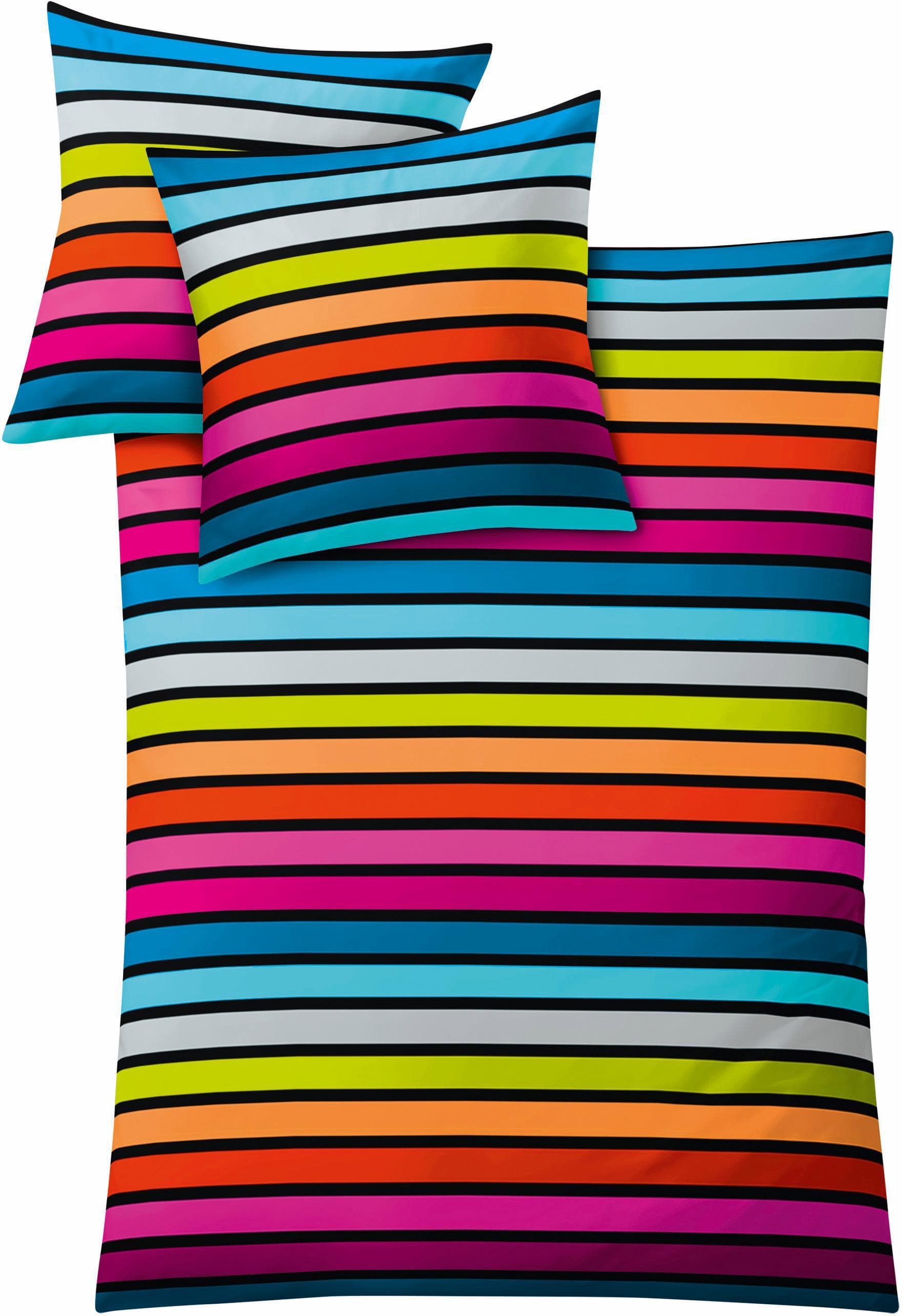 Kleine Wolke Bettwäsche Rimini Streifen Bunt