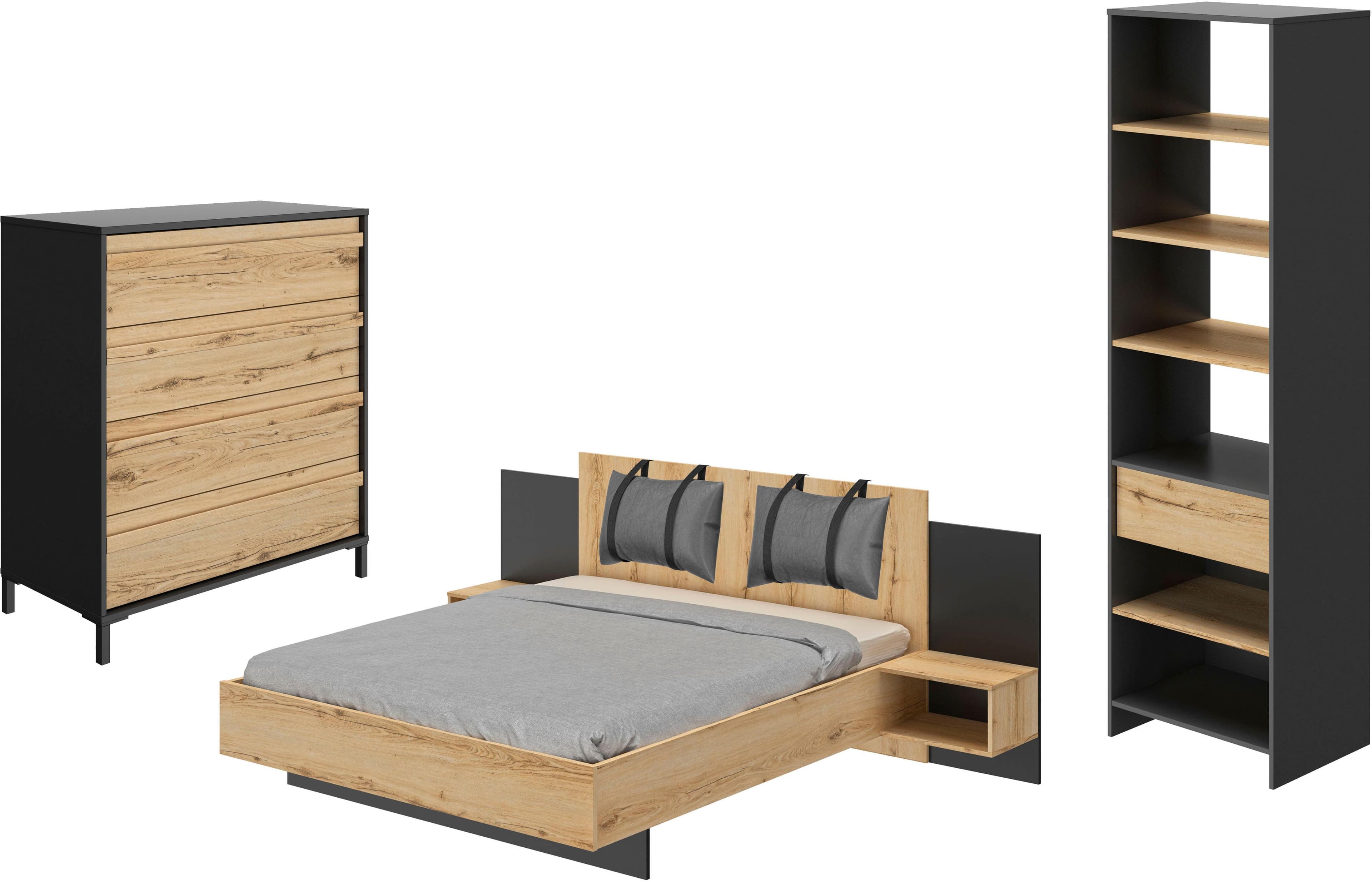 Schlafzimmer-Set GAMI Mimizan Braun Eiche