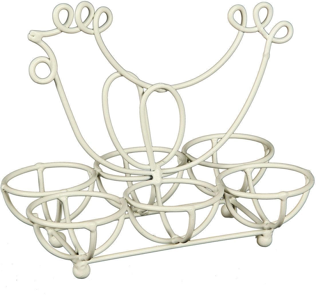 Eihalterung aus Eisen in Antikweiß von AMBIENTE HAUS