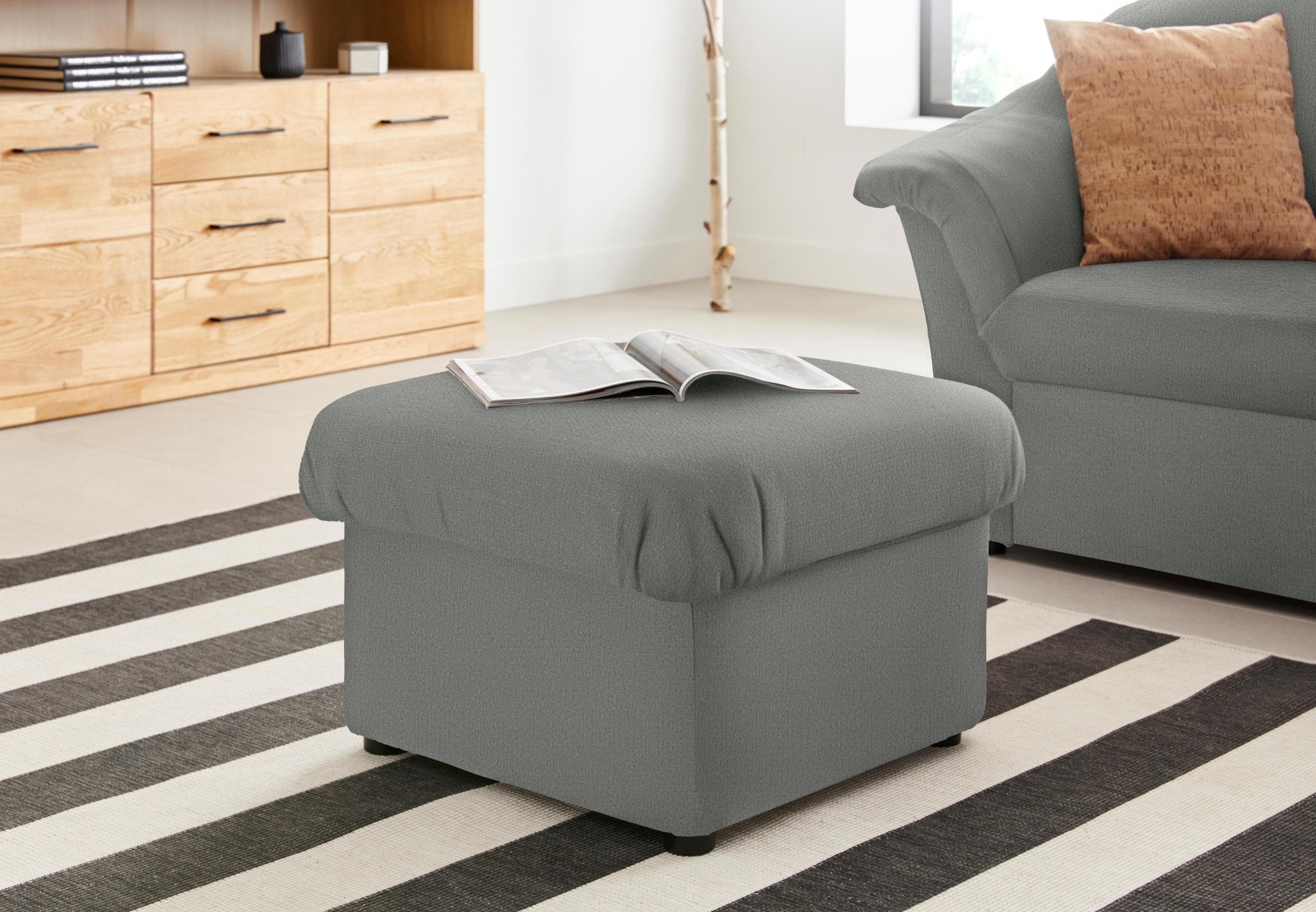 DOMO collection Hocker Pegnitz Grau FSC®-zertifiziert