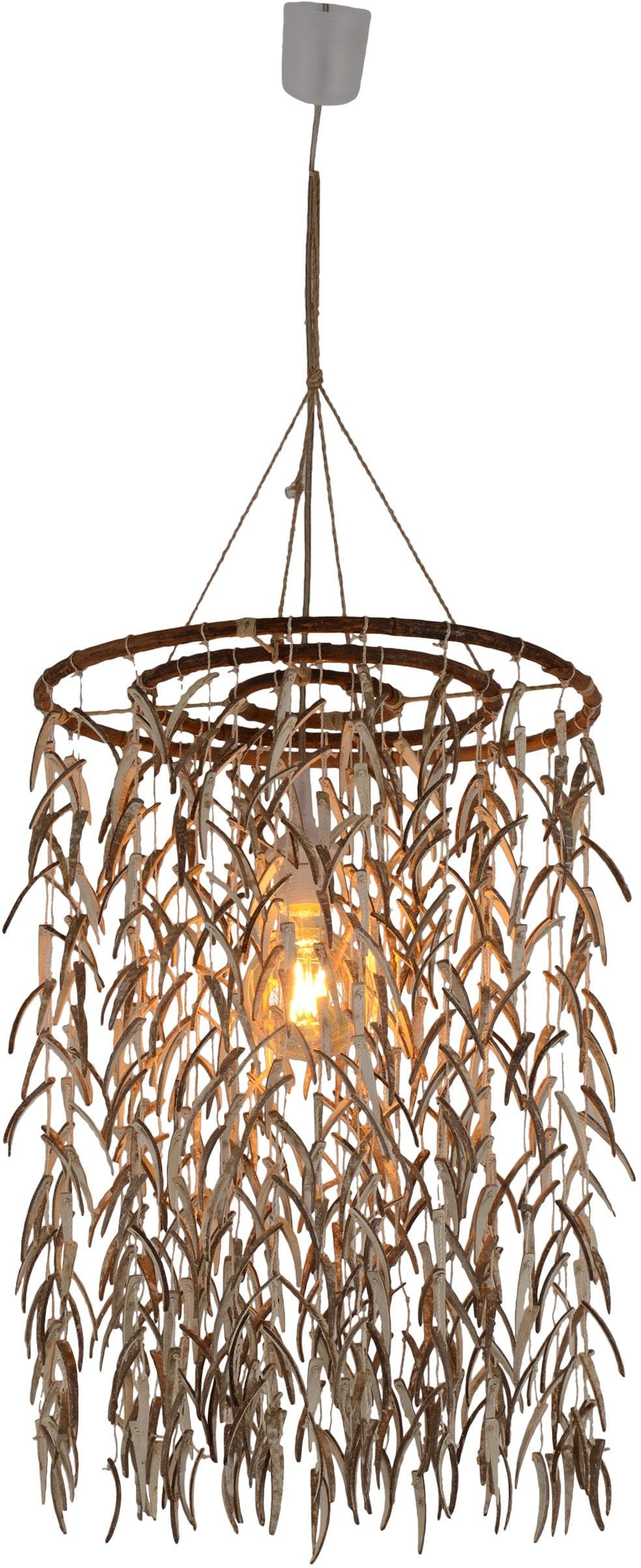 NÄVE Pendelleuchte Kokos Beige Rattan