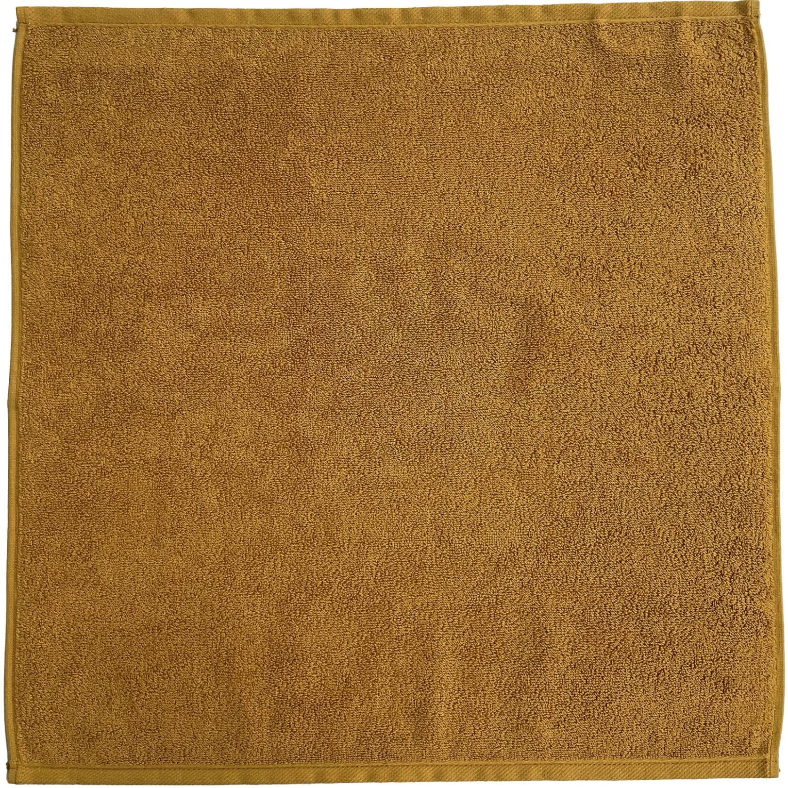 ROSS Geschirrtuch Küchen-Frottiertuch 50x50 cm Gelb Senf 100% Baumwolle