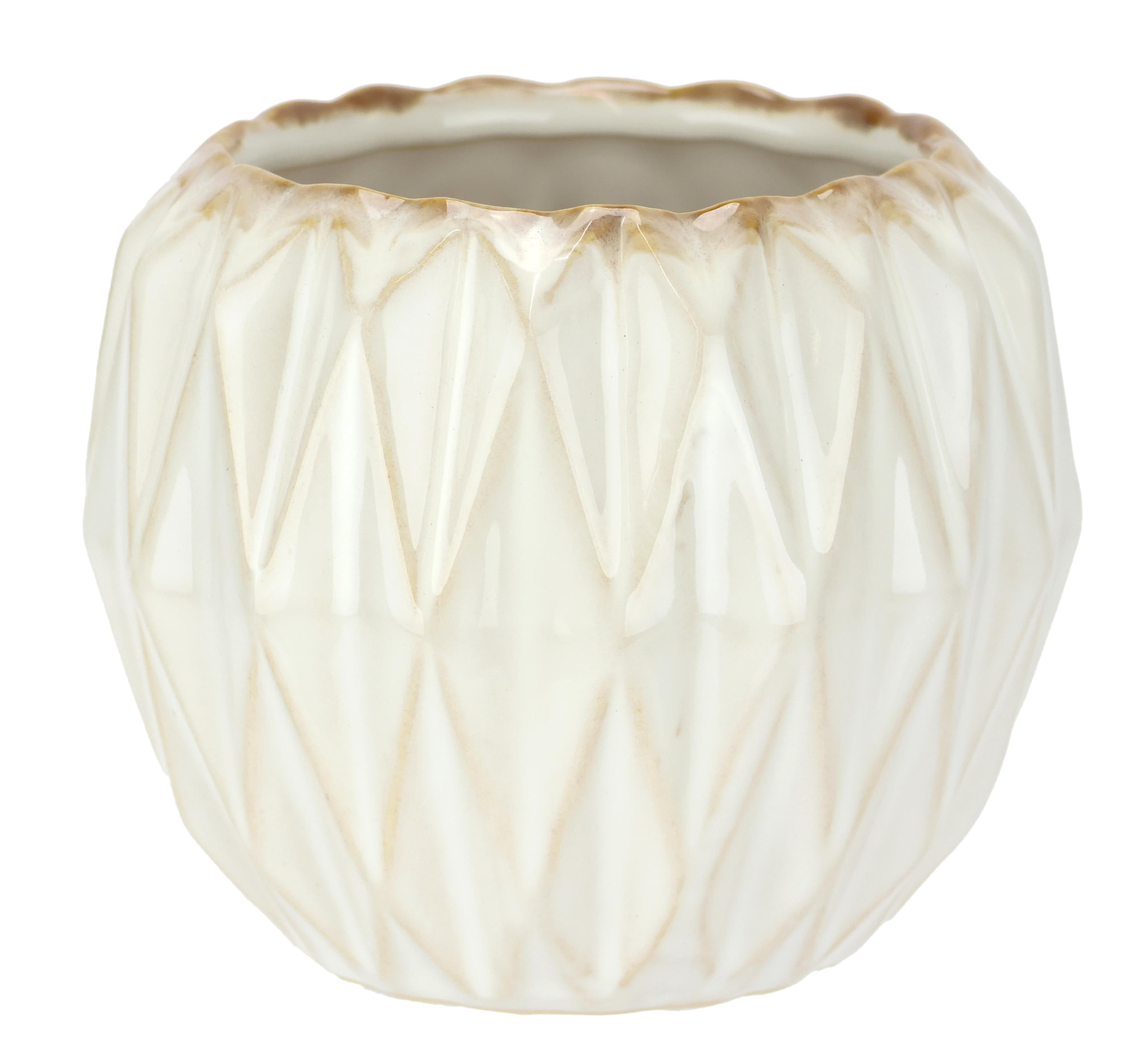 Dekovase I.GE.A. Keramik-Topf Beige 12cm