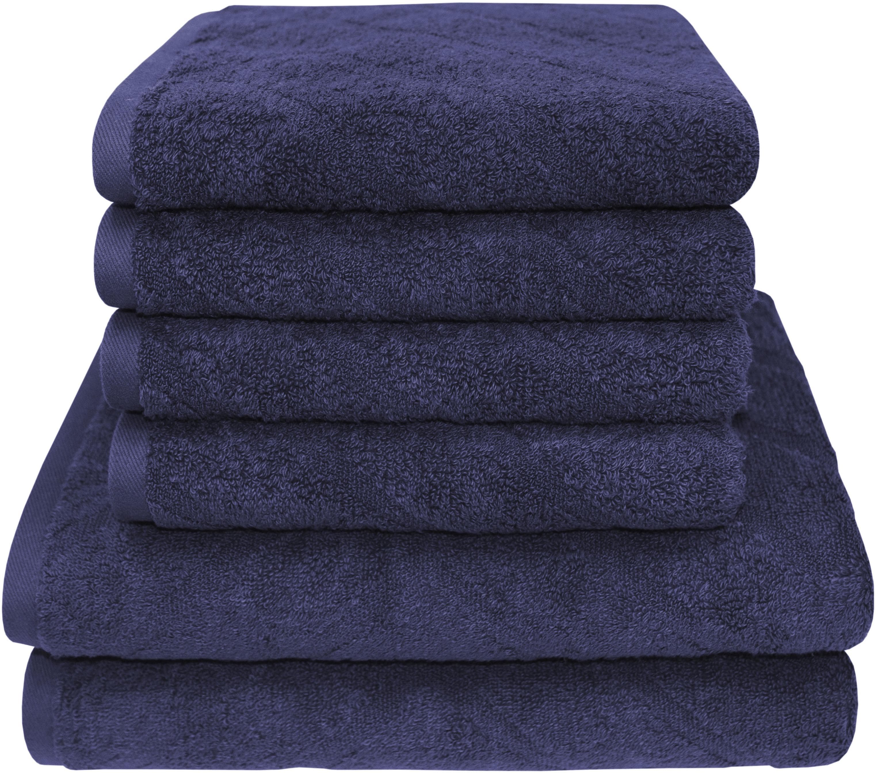 Dyckhoff Handtuch Set City Lights 6-tlg. Ultramarin Walkfrottier