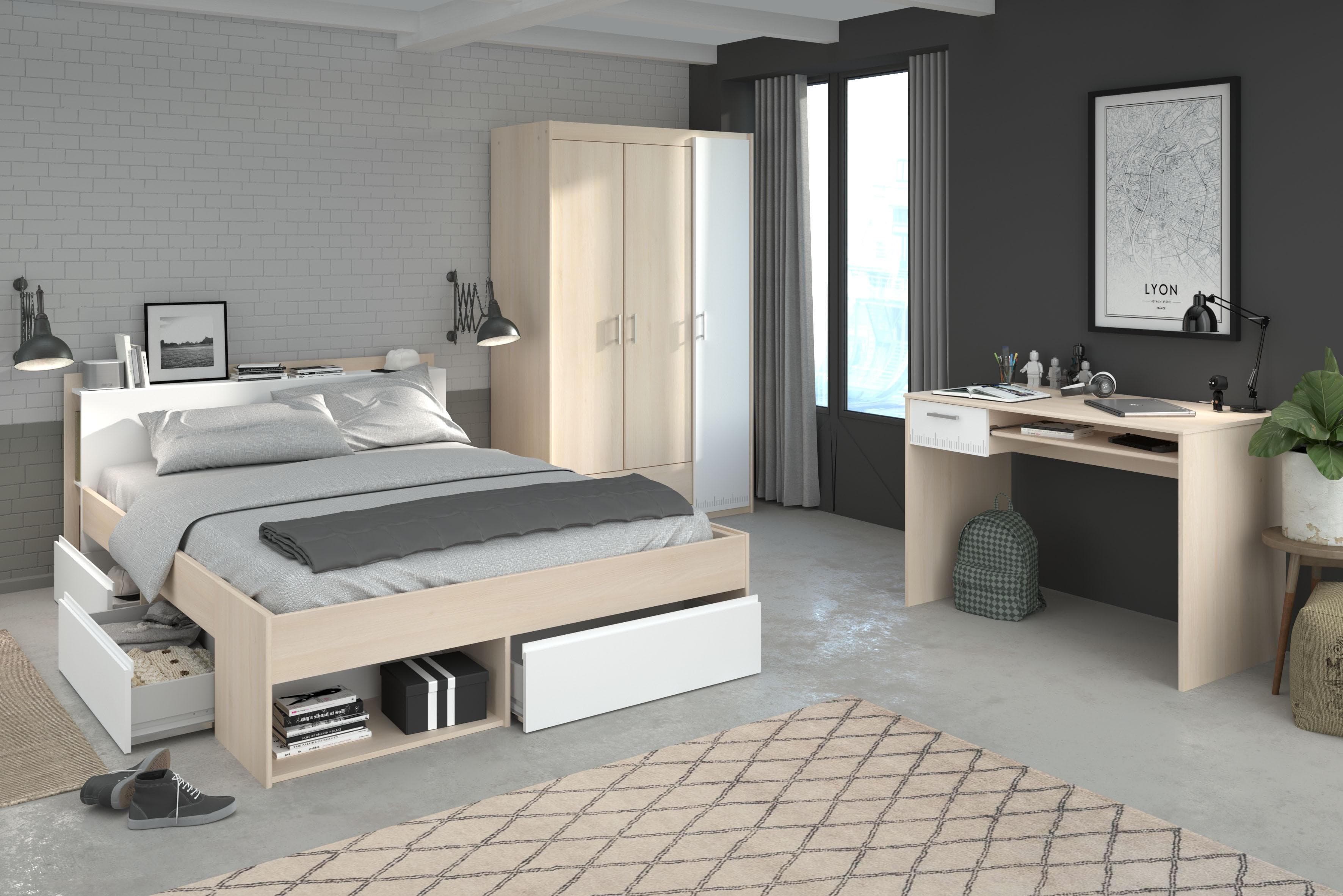 PARISOT Jugendzimmer-Set Most Weiß Akazie