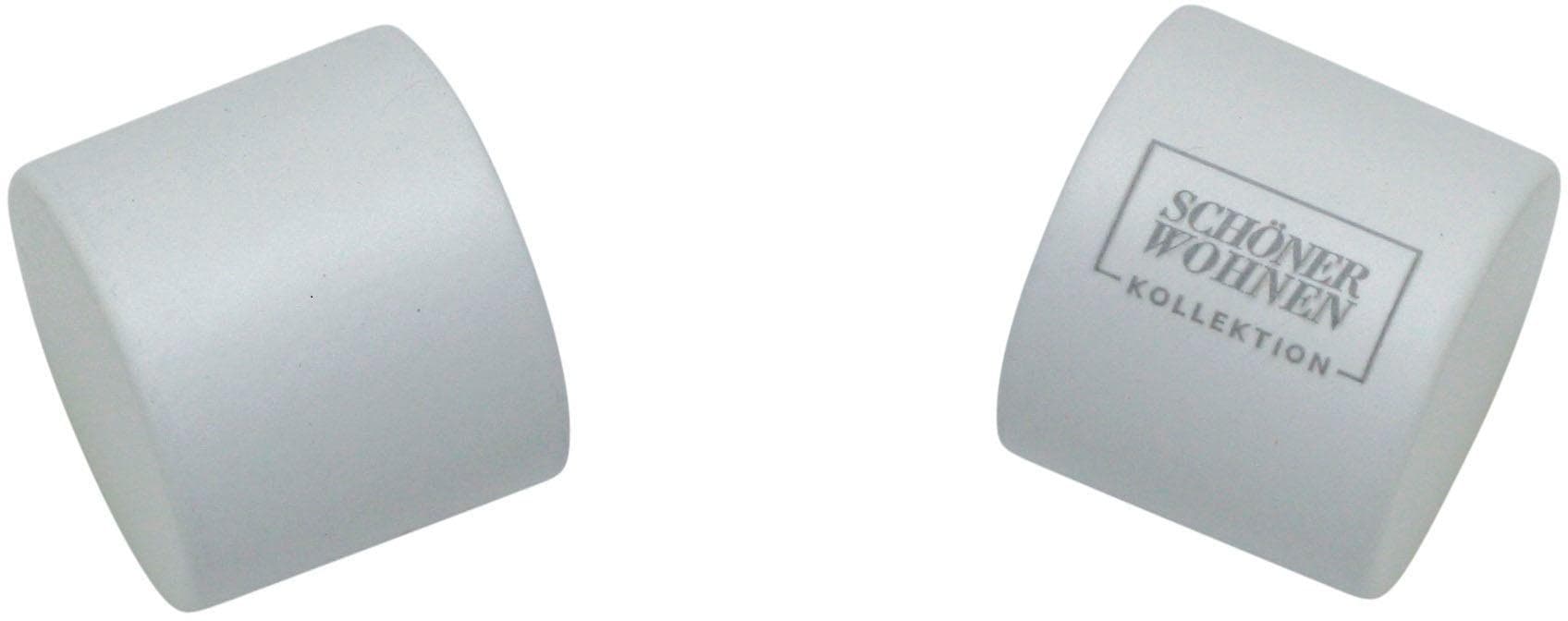 SCHÖNER WOHNEN-Kollektion Gardinenstangen-Endstück Leon Weiß-Matt