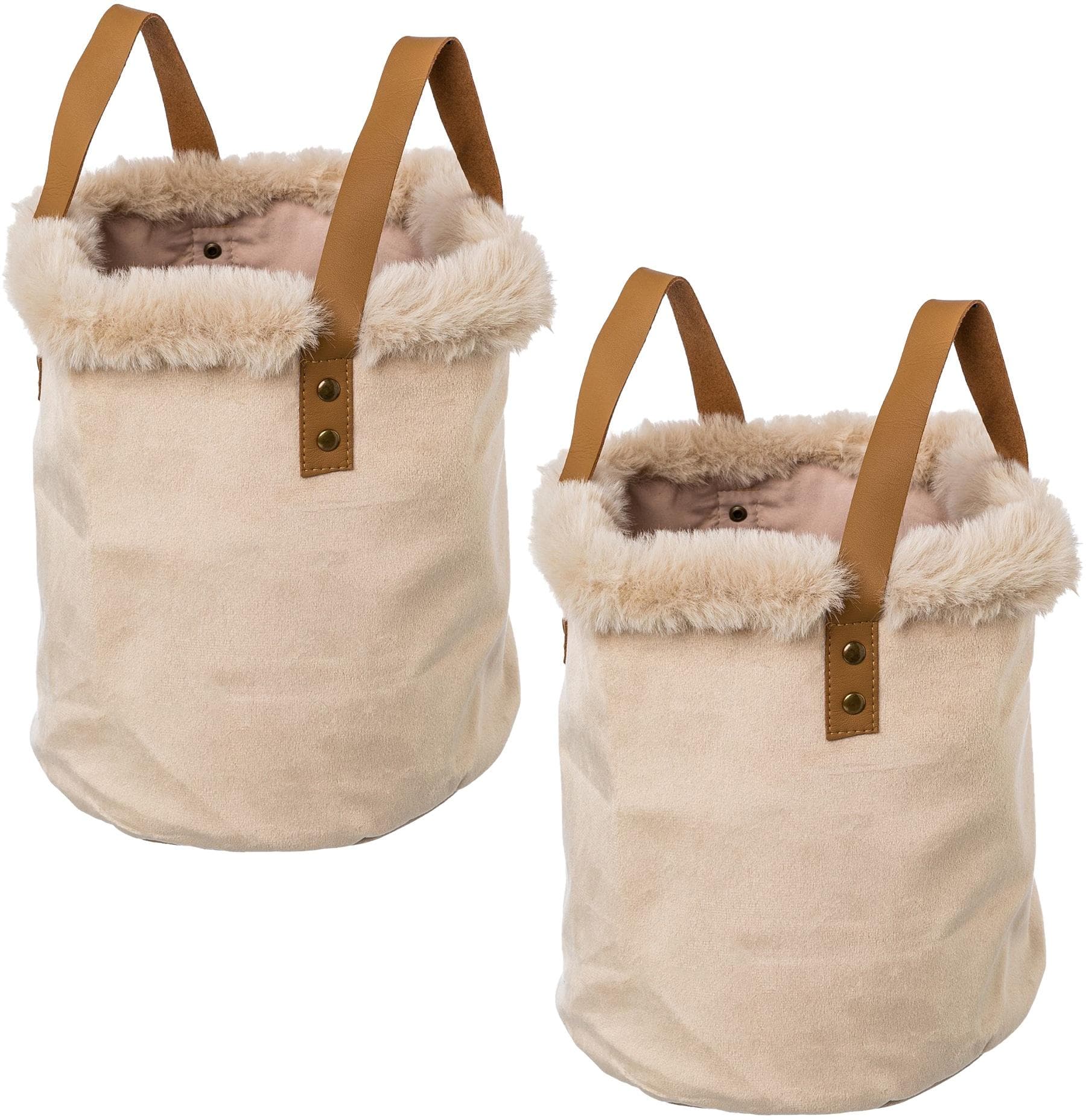CREATIV HOME Organizer Weihnachtsdeko Hellbraun Polyester