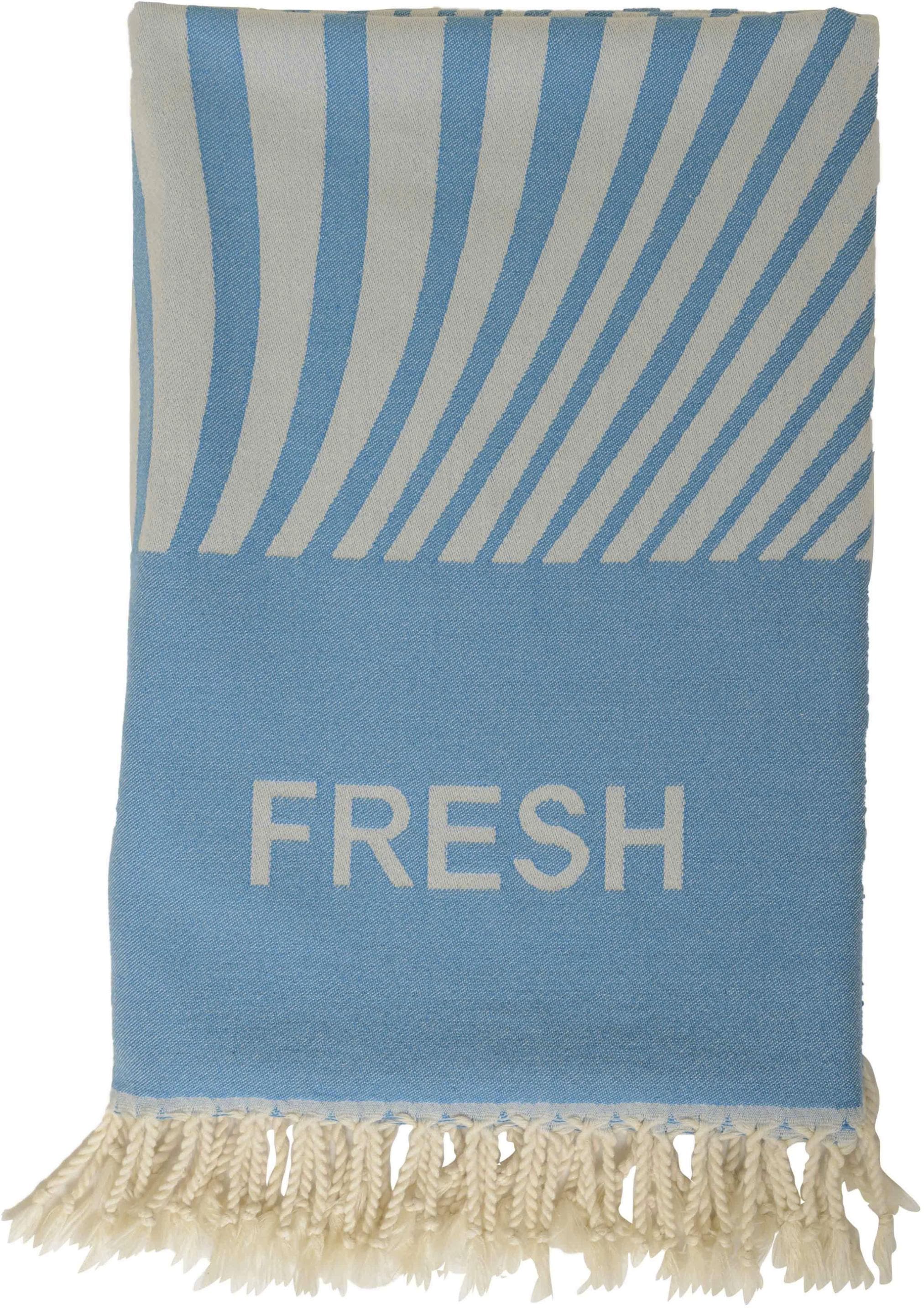WEWO FASHION Hamamtuch blau Gemustert Baumwolle