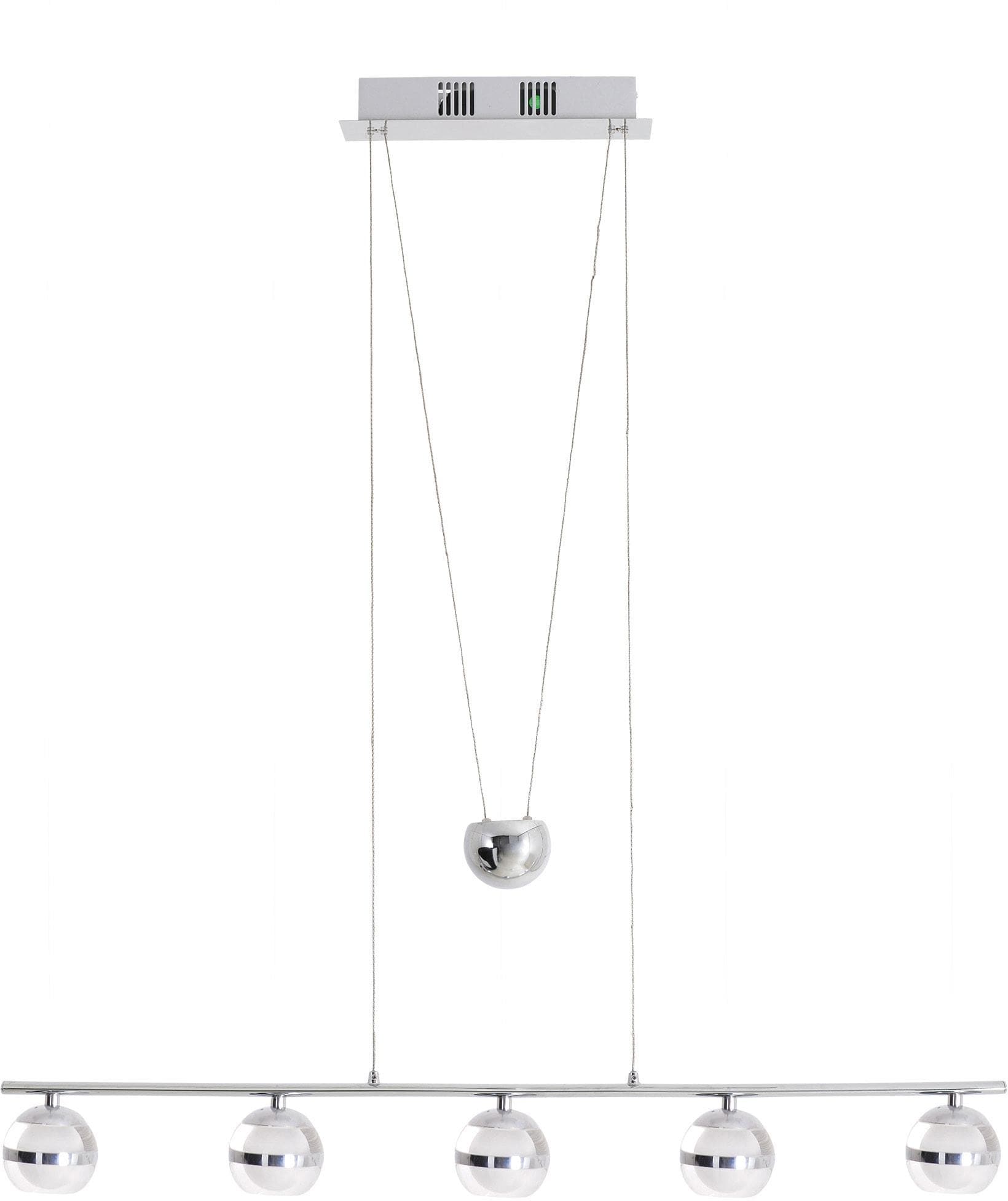 NÄVE LED Pendelleuchte Sphere Chrom Grau 5x6 LEDs