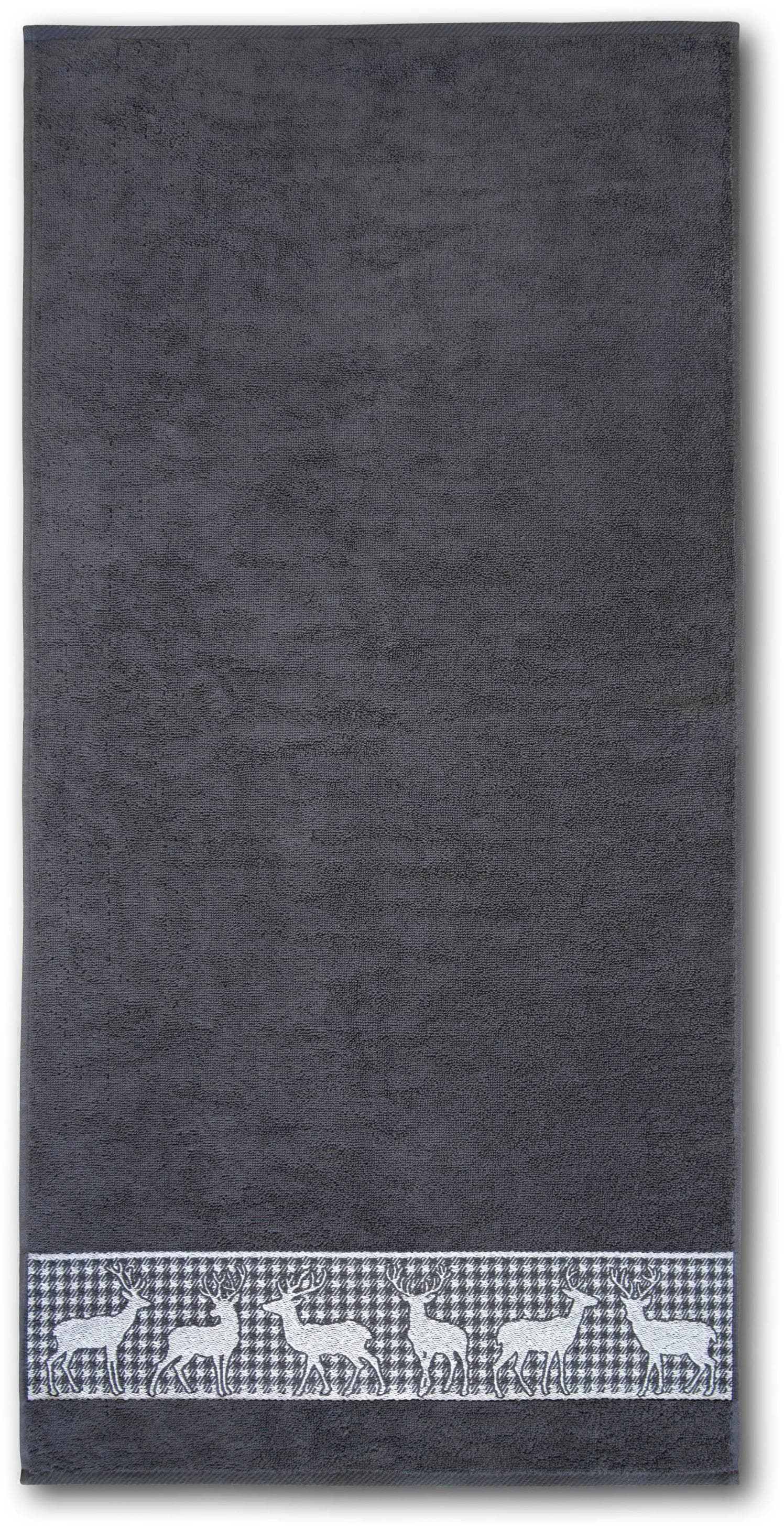 Dyckhoff Hirschparade Handtuchserie: Herbstliches Design aus 100% Baumwolle