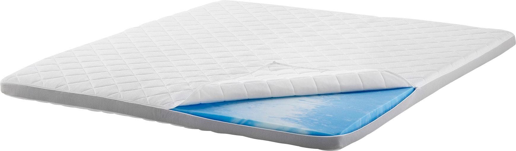 Topper MEISE.MÖBEL Weiß Gelschaum 90x200cm Wendetopper