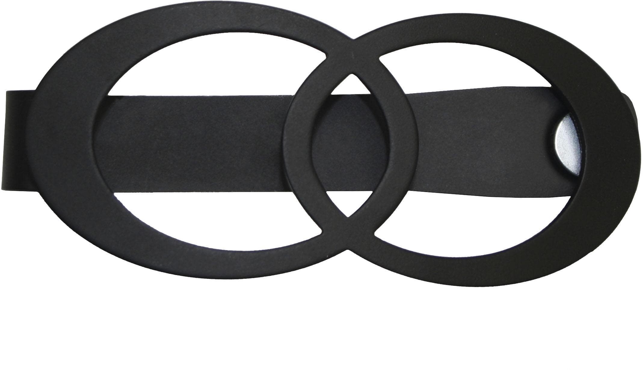 GARDINIA Raffspange Infinity Doppelring Schwarz Metall