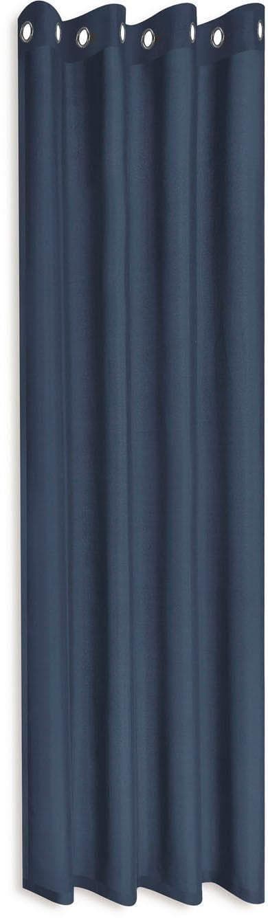GERSTER Vorhang Ilia Blau Ösenschal 140x235cm