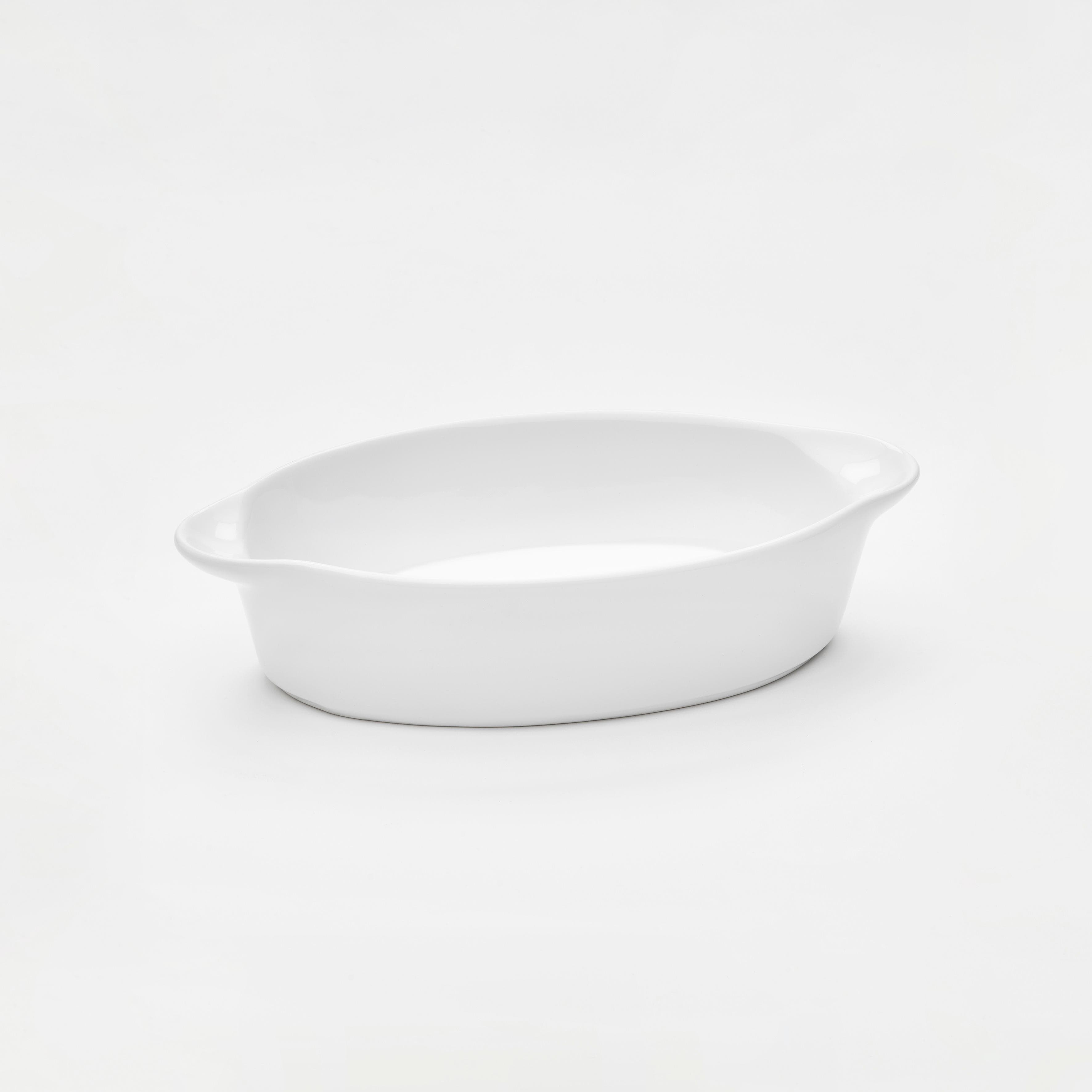 VAN WELL Auflaufform Oval Weiß Porzellan