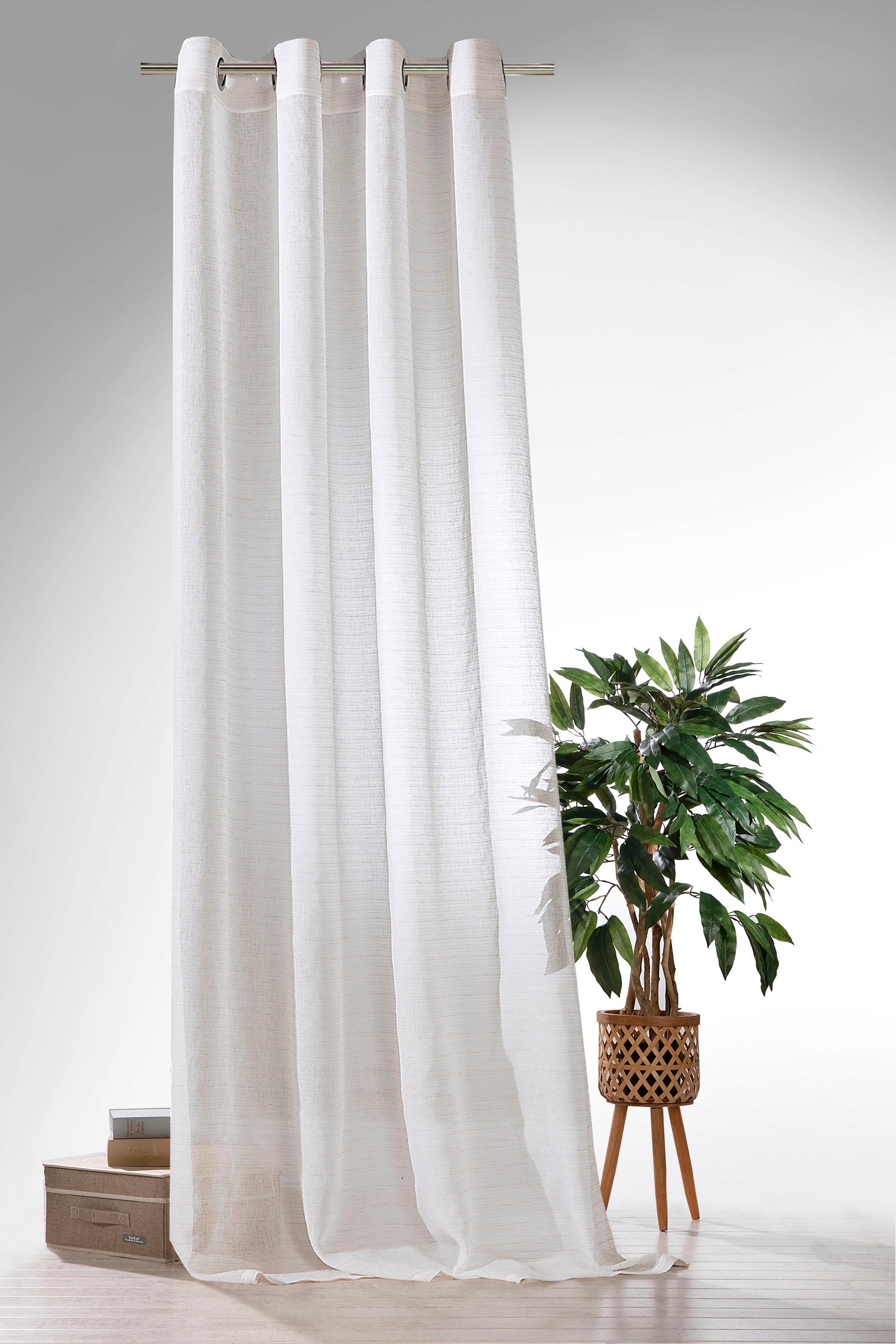 Weckbrodt Natural Chic Vorhang Beige Leinen-Optik