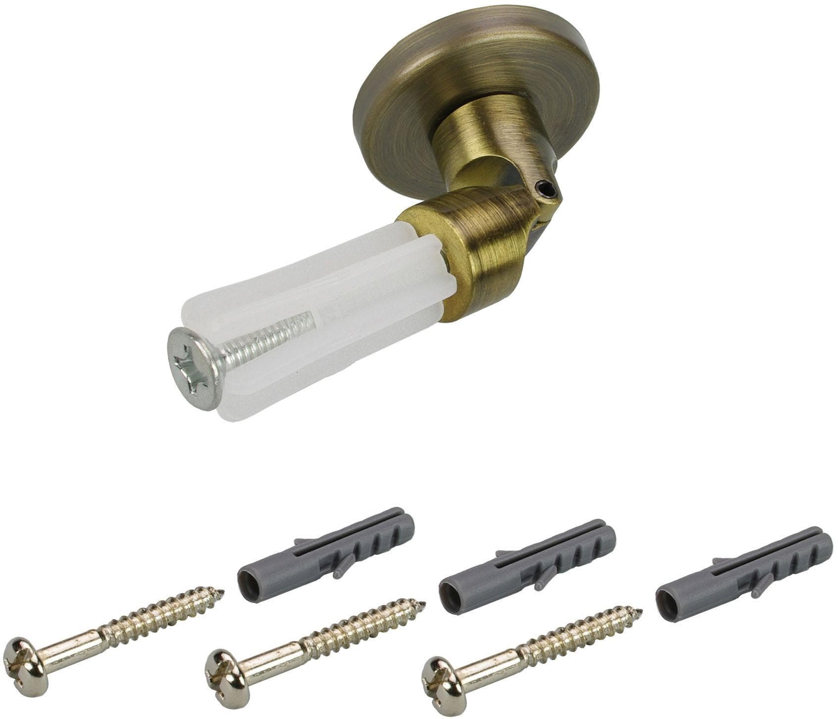 LIEDECO Gardinenstangenhalter Gold Messingantik Ø 16mm