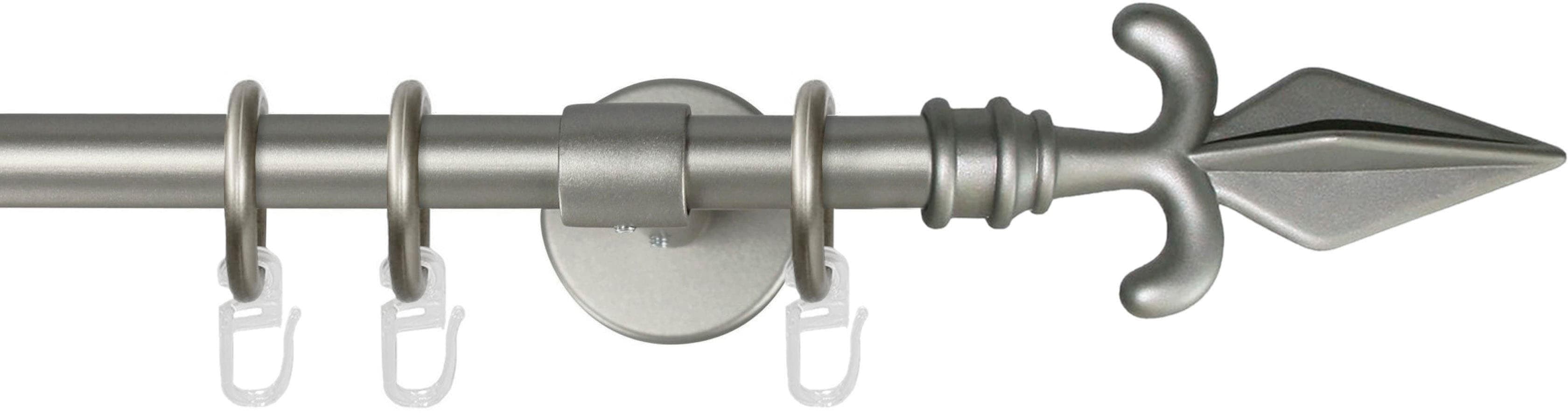 GARESA RUSTIKA Gardinenstange Silber Metall 440cm
