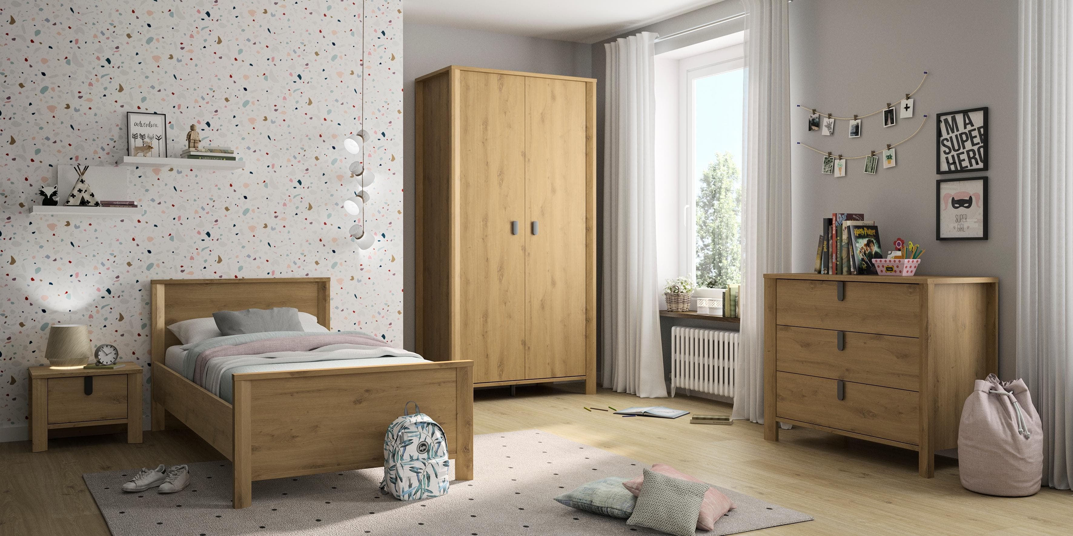 Schlafzimmer-Set GAMI Braun Eiche Artisan
