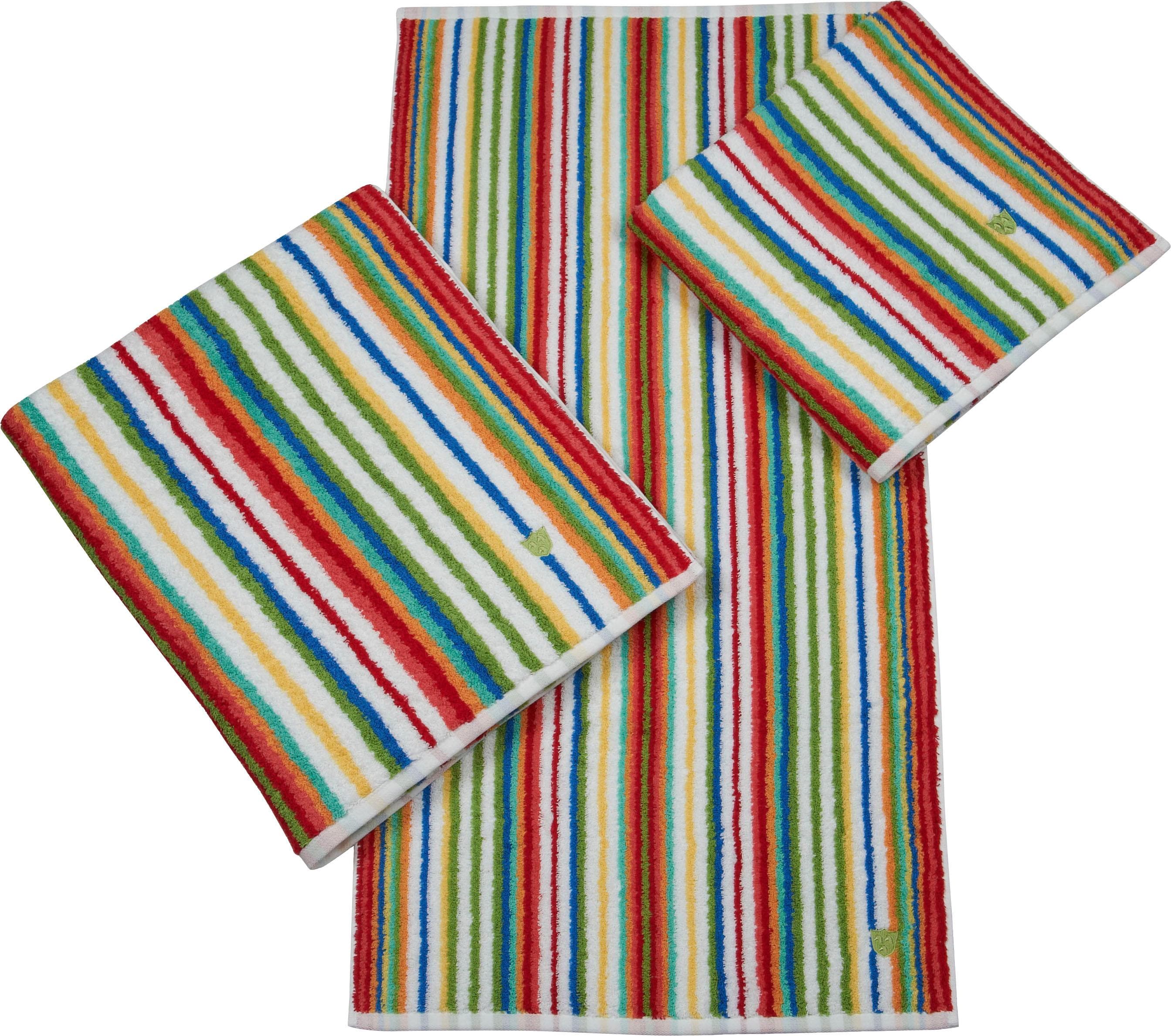 ROSS Handtuch Multicolor Rot Frottier 50x100cm Baumwolle