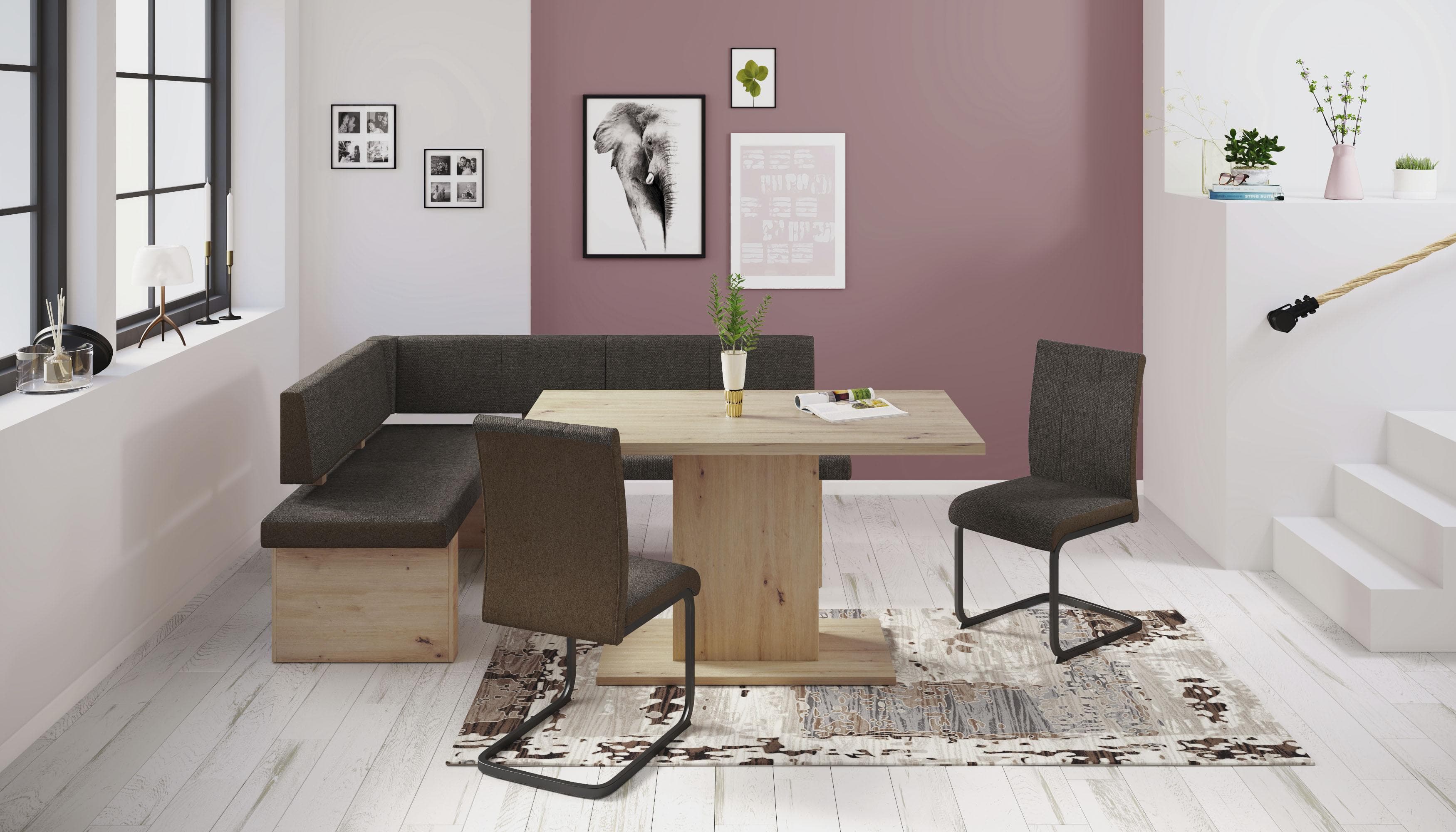 Hela ODER Essgruppe: Flexibler Säulentisch & Belastbare Stühle