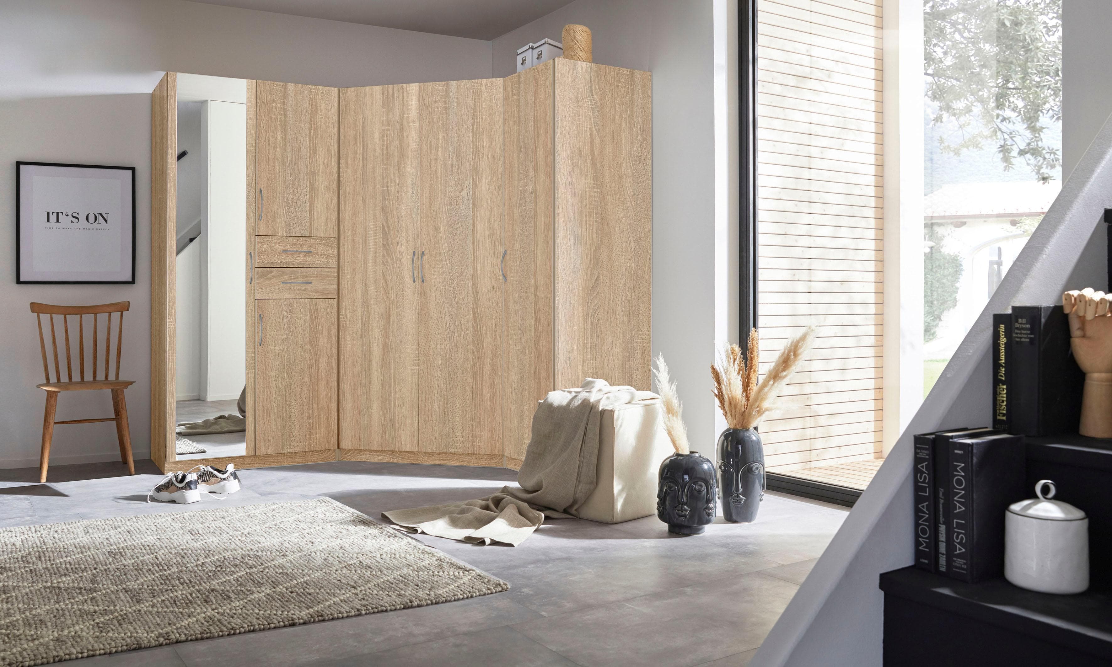 WIMEX Schrank-Set Bitburg Braun Eiche Sägerau Nachbildung