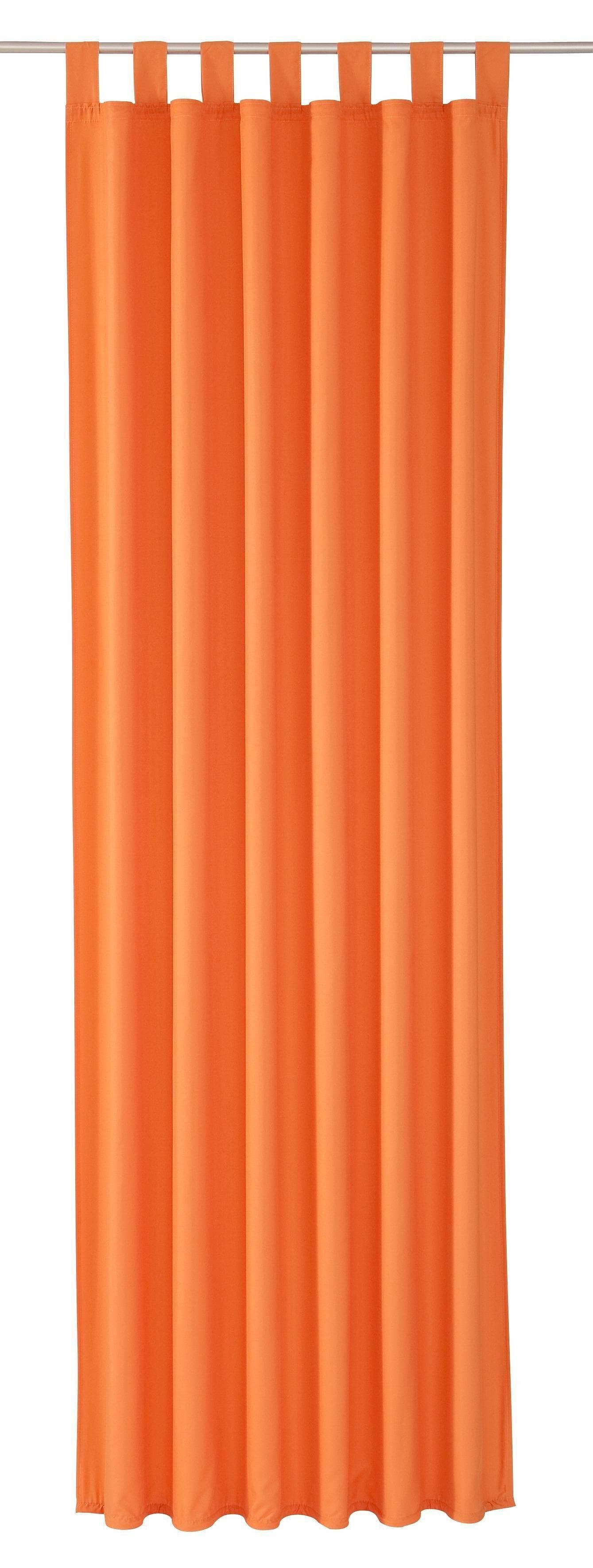 Weckbrodt Gardine Vito Orange Microsatin Blickdicht