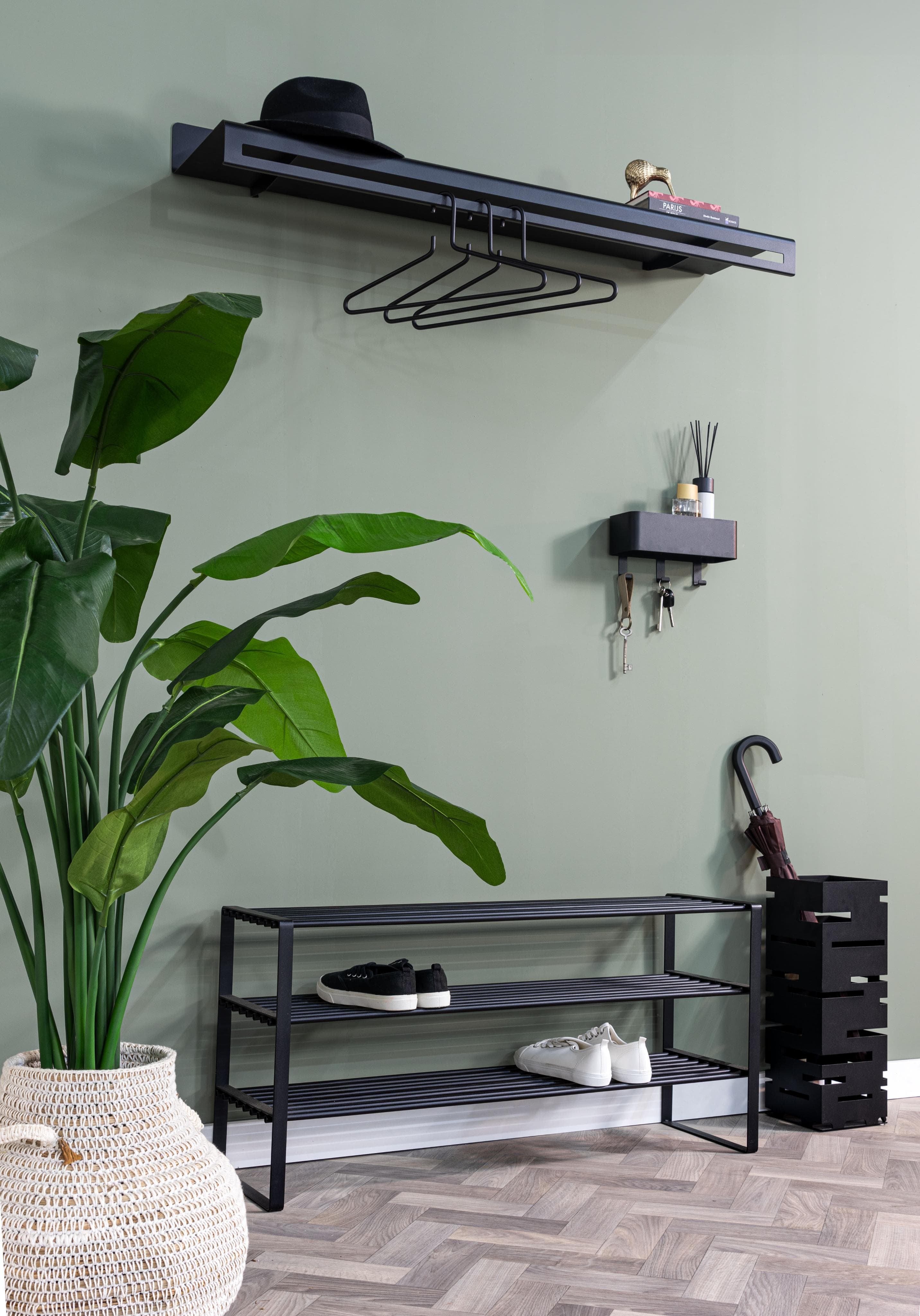 SPINDER DESIGN SWAY 120 Garderobenleiste Schwarz 2-in-1