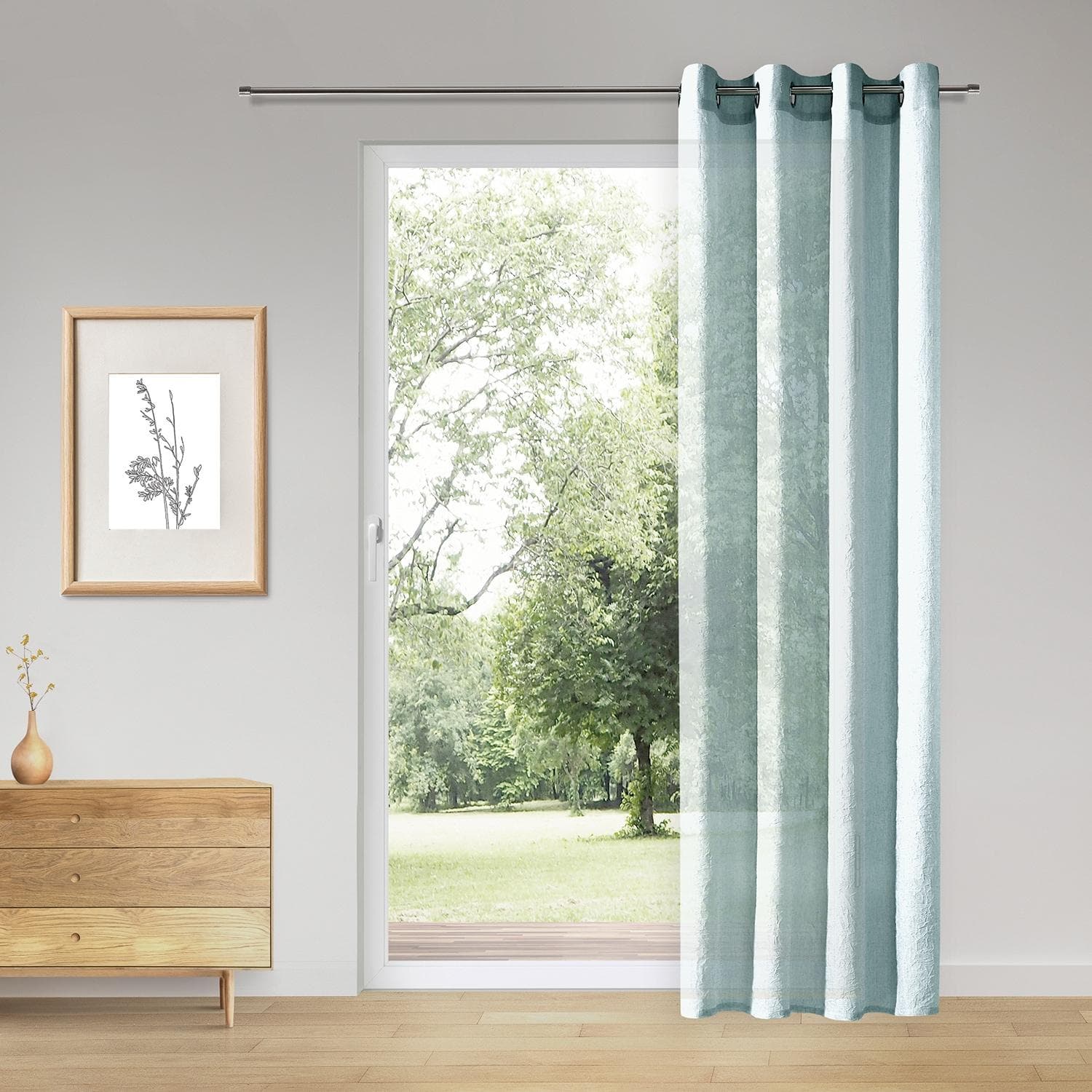 GERSTER Vorhang Dalia Grün Polyester Ösen Gardine