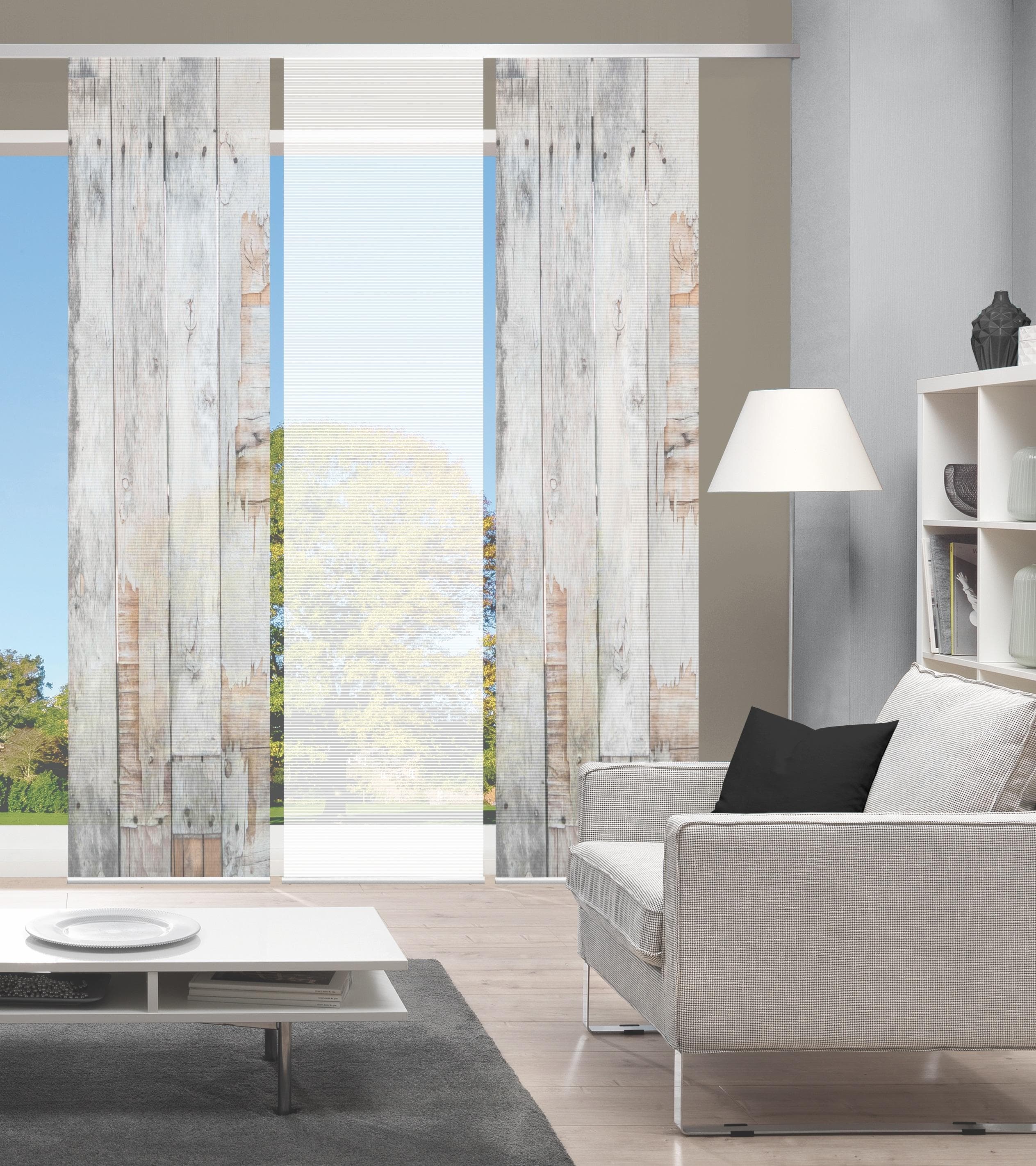 Vision Schiebegardine LIZZA Bambus Optik Beige 260cm