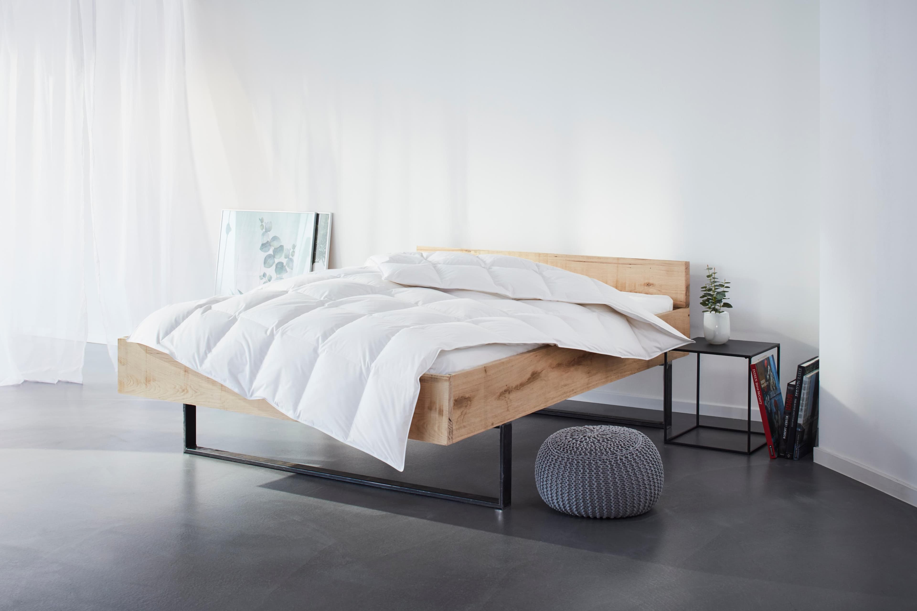 Otto Keller Daunenbettdecke + Kopfkissen Sandra: Hochwertige Baumwoll-Bettwaren für Sommer und Winter