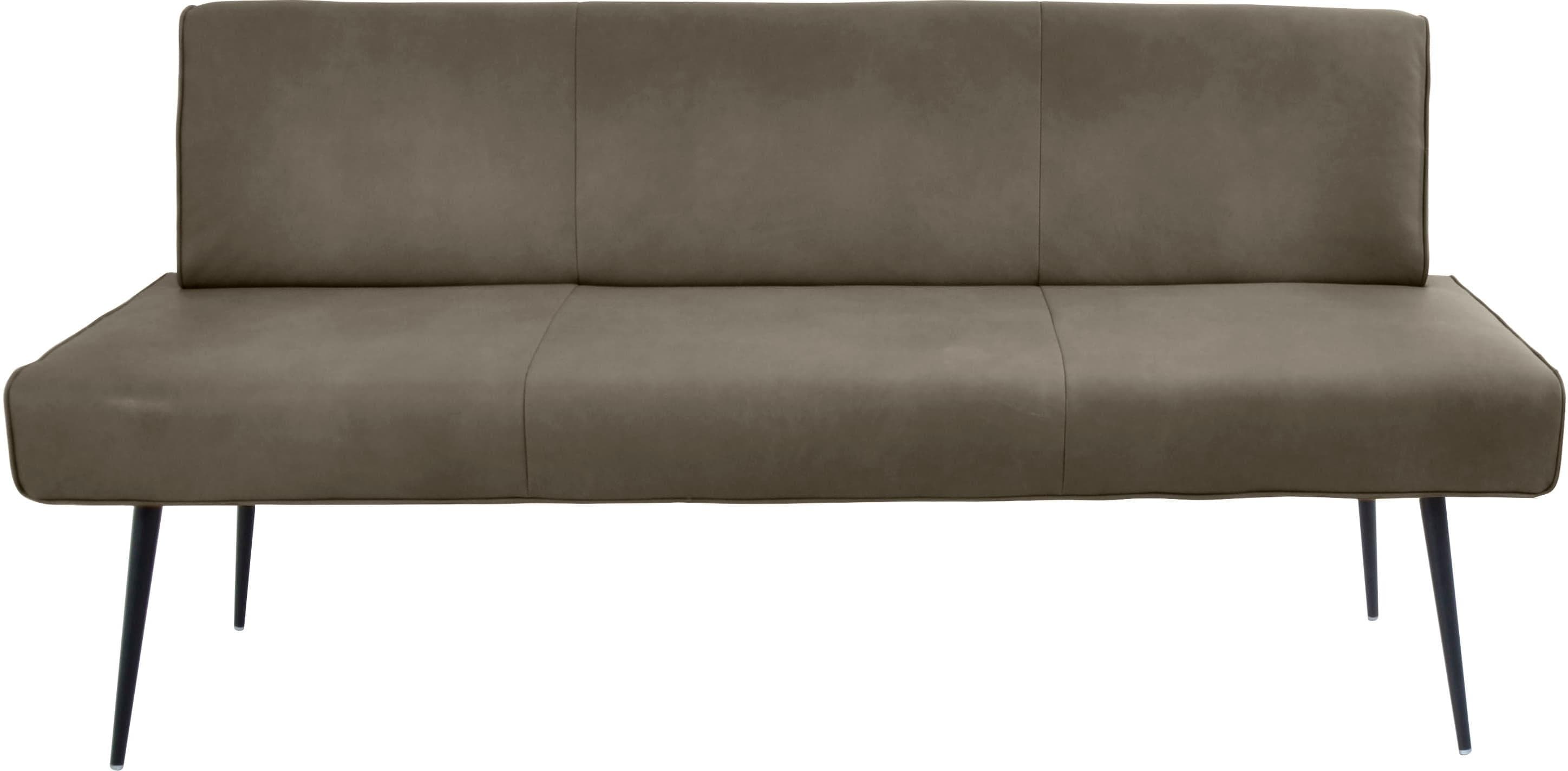 Polsterbank mit Metallfüssen - schwarz