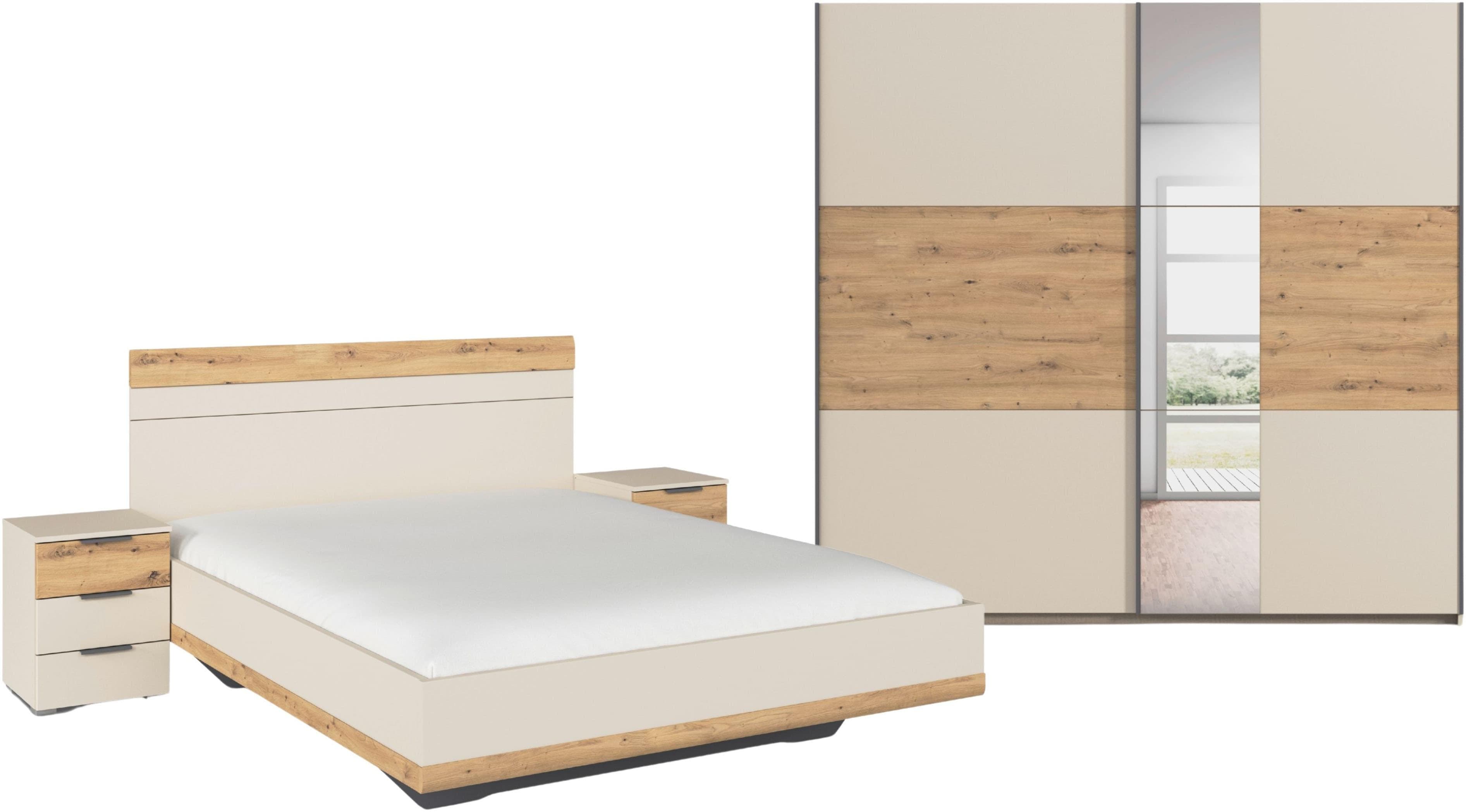 Schlafzimmer-Set RAUCH Sajo Beige Doppelbett