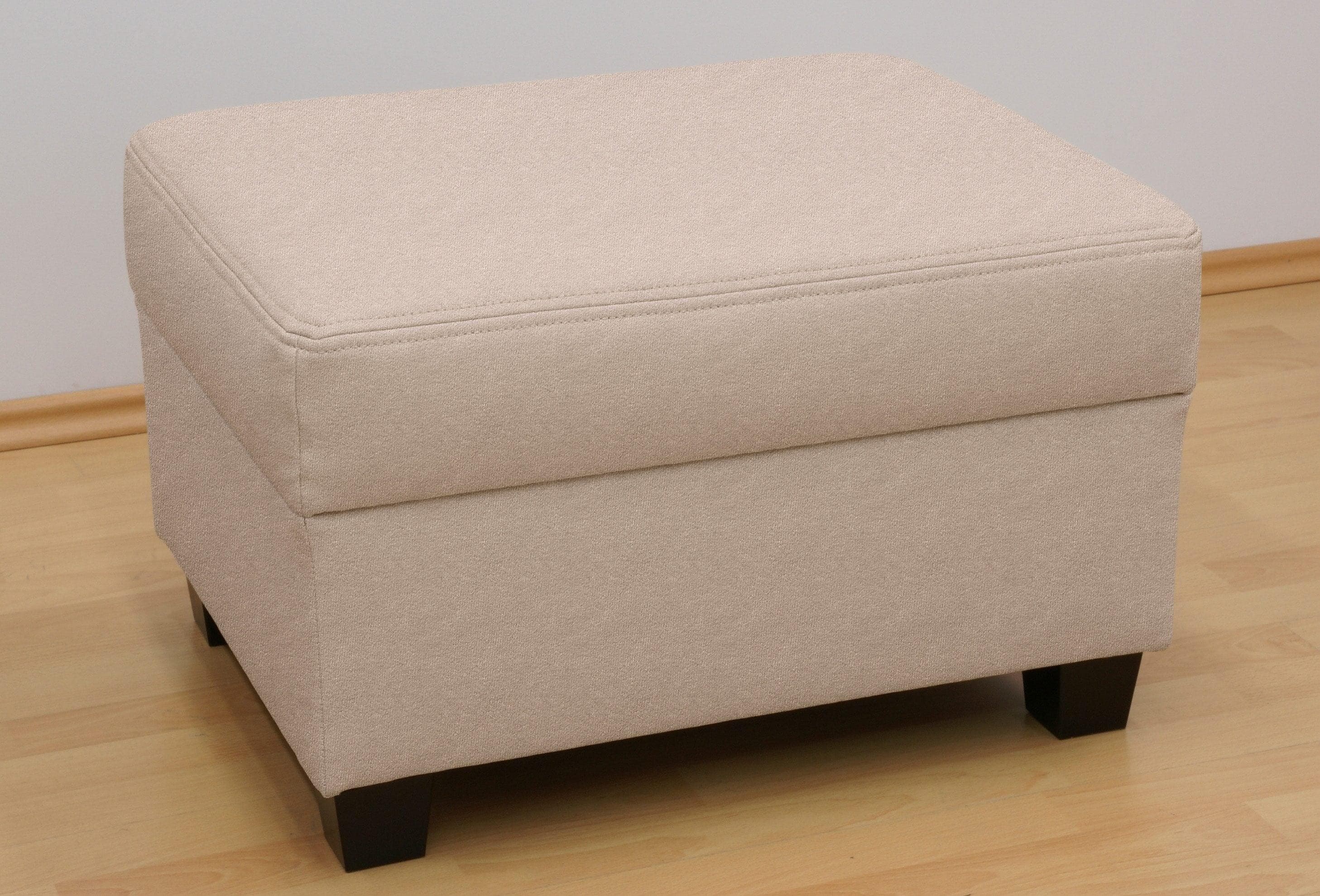 DOMO Collection Hocker Norma Beige Natur Polyätherschaum