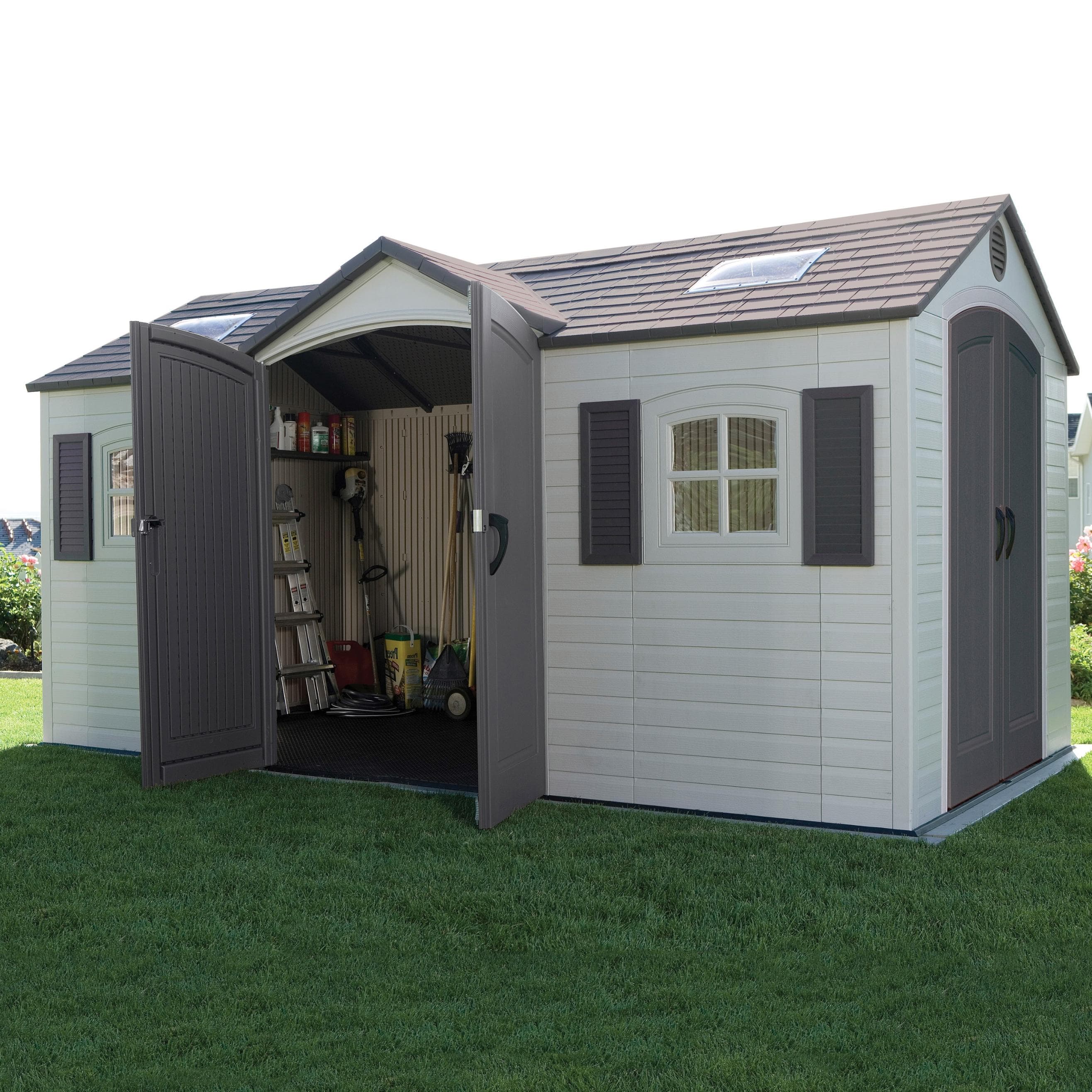 Gerätehaus LIFETIME "Residenz" Grau HDPE Kunststoff