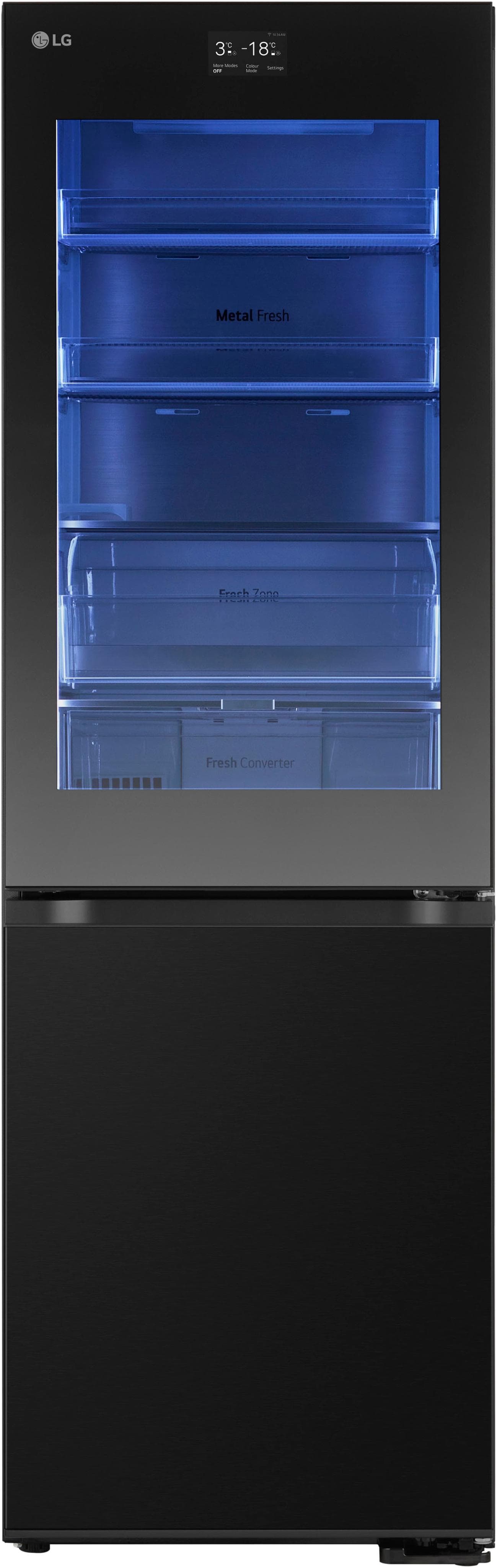 Moderne Kühl-/Gefrierkombination in Schwarz