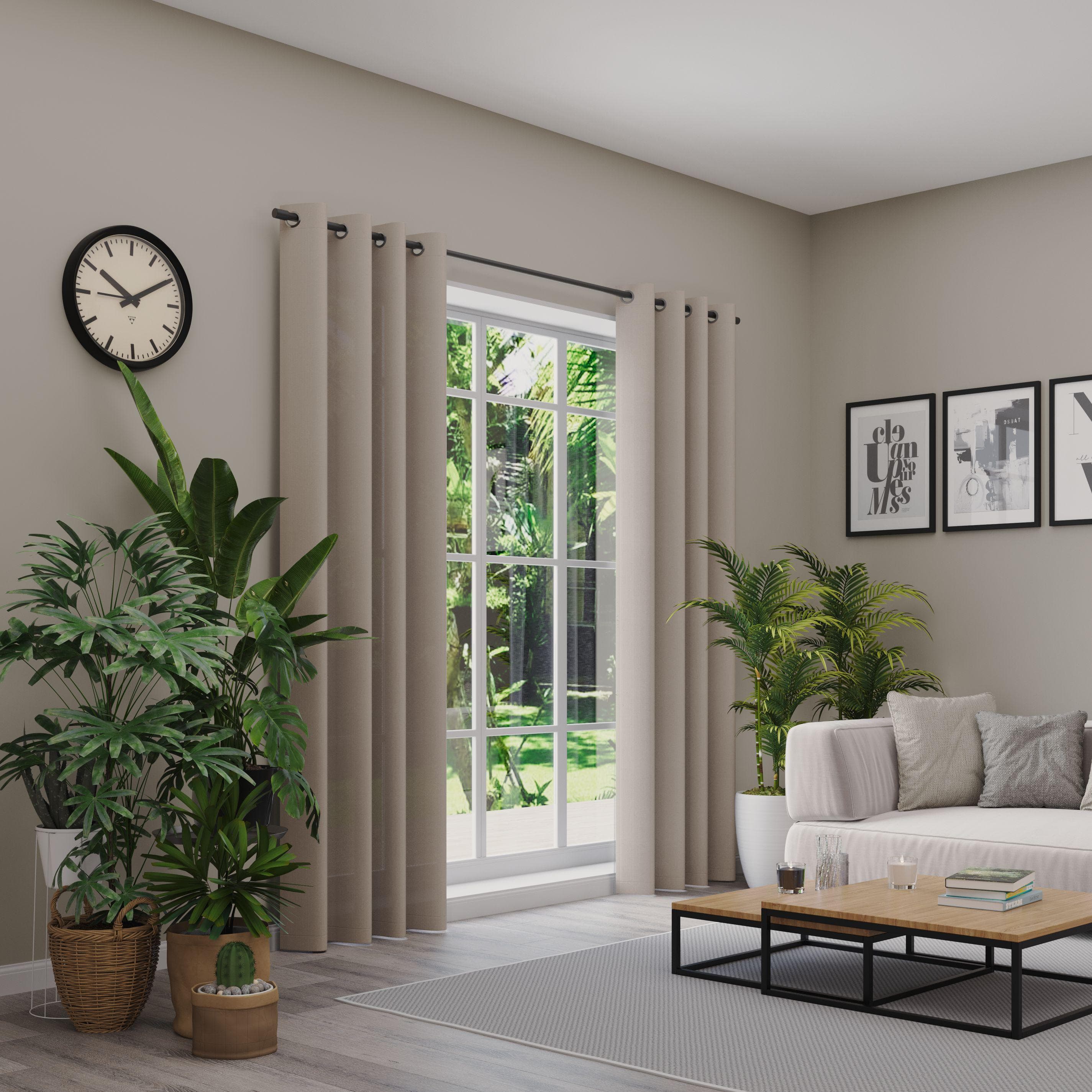 Neutex for you! Linessa Jacquard Ösenschal Blickdicht Einfarbig Metallösen