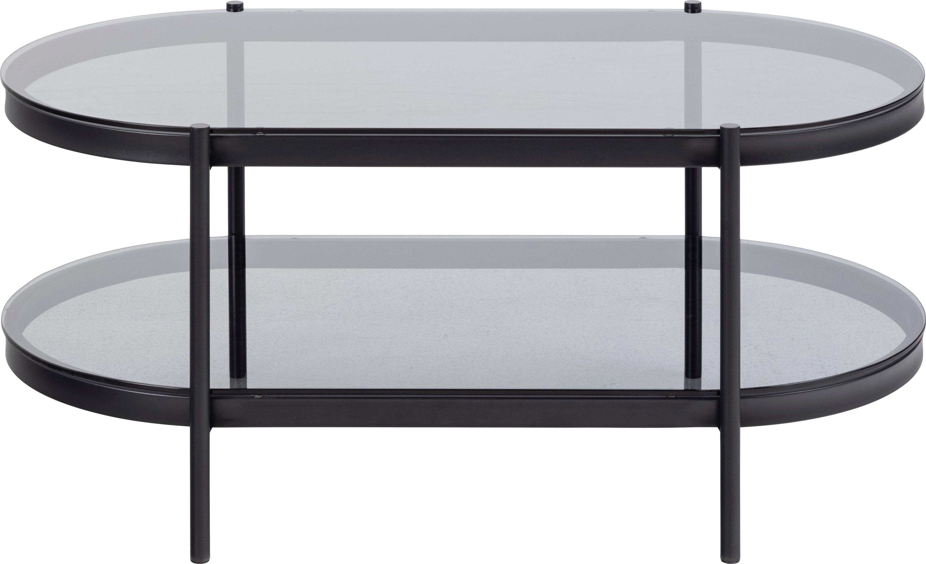 Couchtisch ACTONA GROUP Oval Rauchglas Metall