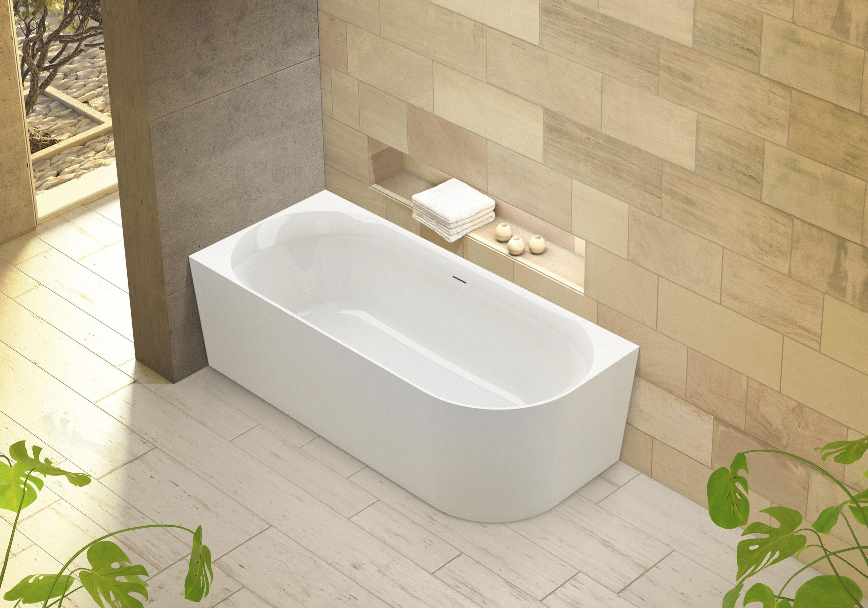 OTTOFOND Badewanne Mince Corner XS rechts 155 cm Sanitäracryl