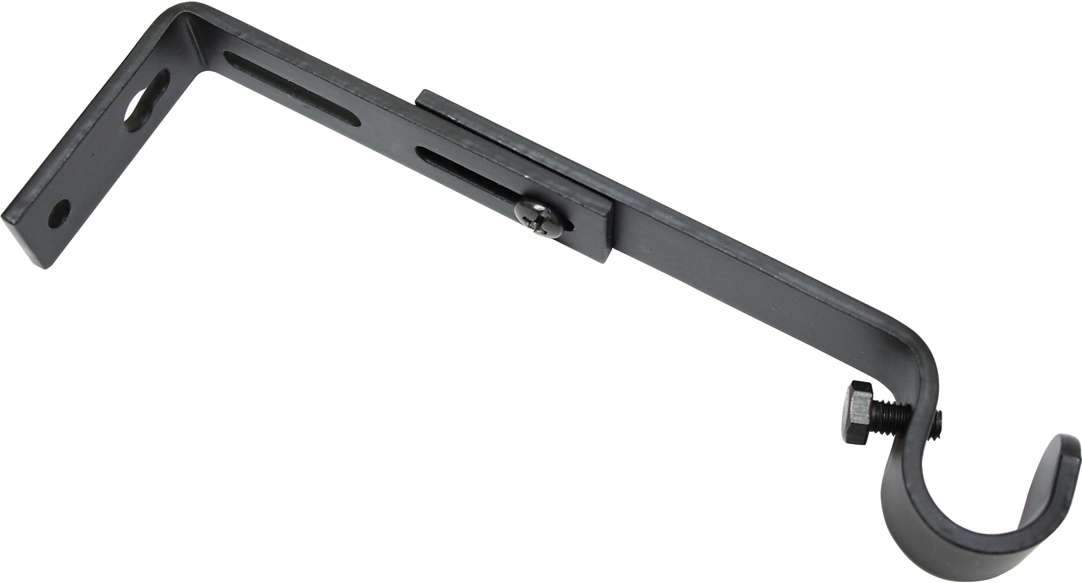 GARDINIA Träger Memphis Schwarz Matt für Gardinenstangen Ø 16 mm