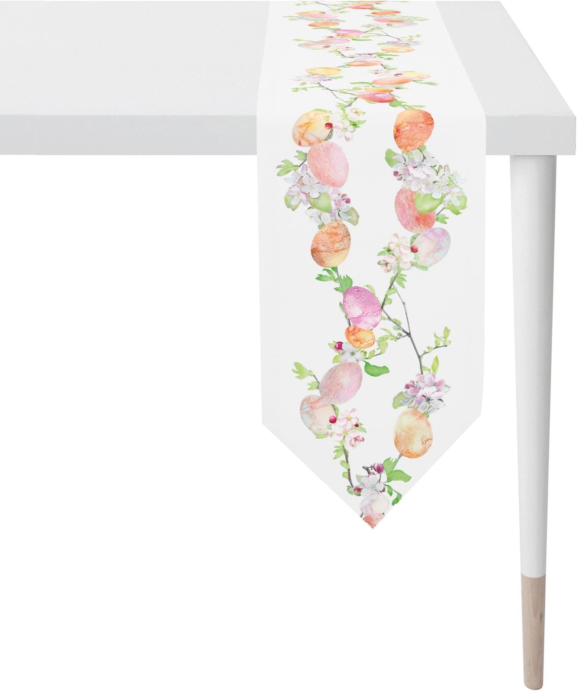 APELT Tischband HAPPY EASTER Bunt Osterdeko Baumwolle Polyester